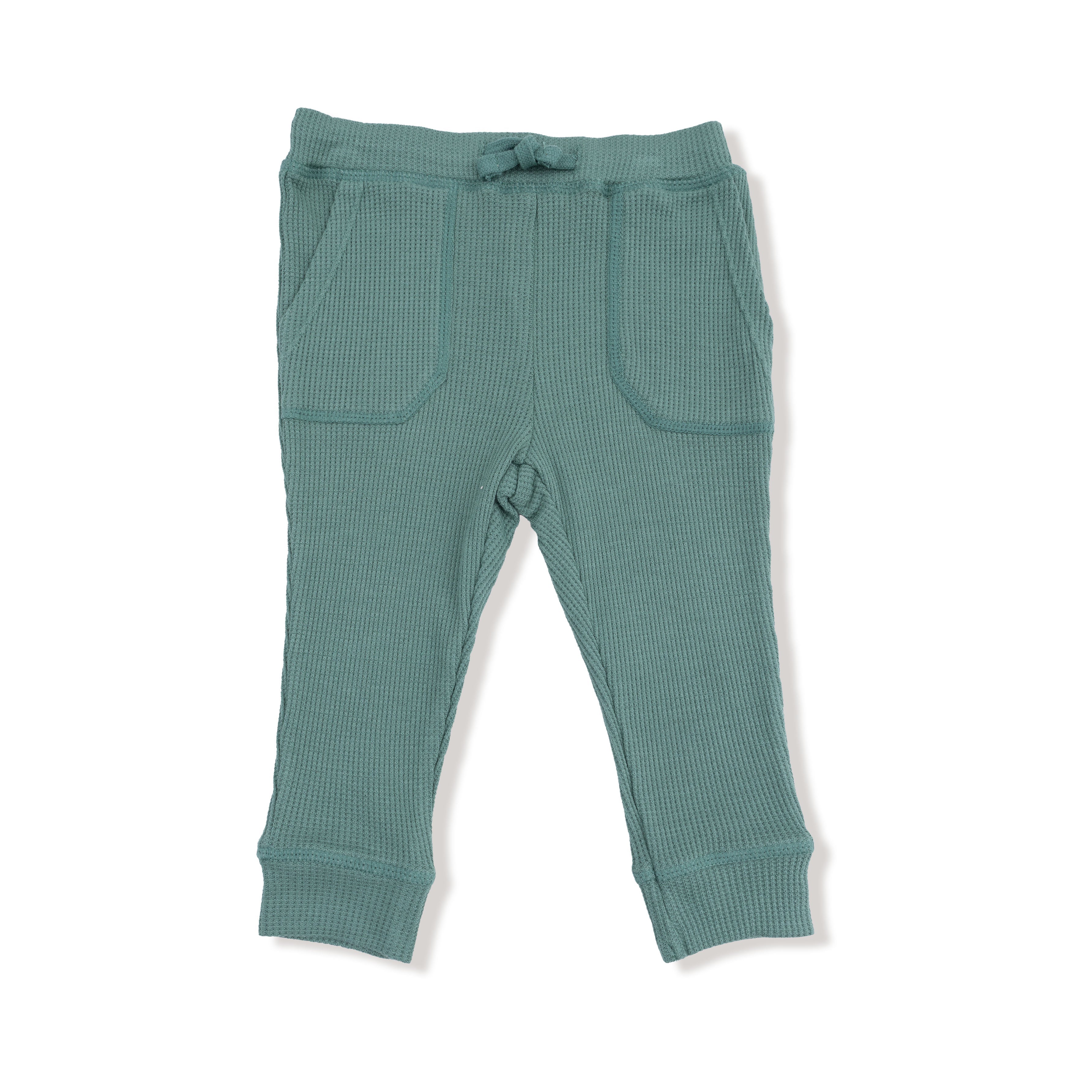 Long Sleeve Henley Top And Waffle Jogger