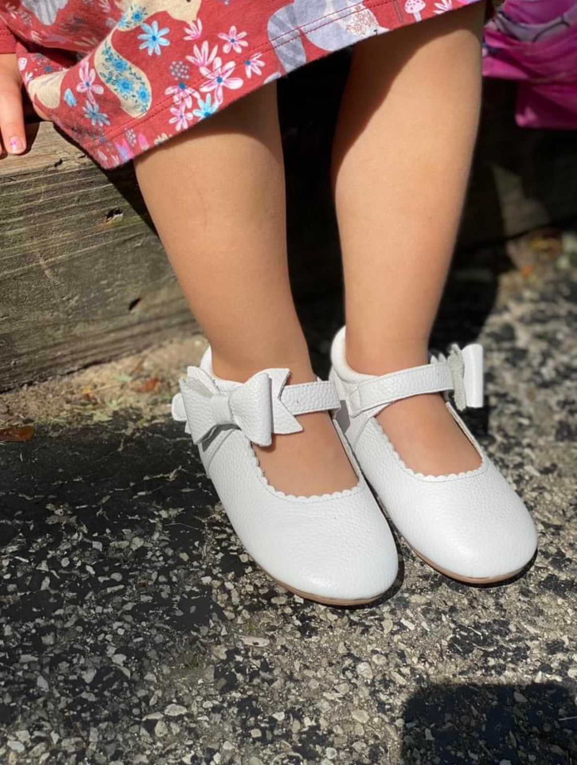 Lilien Side Bow Mary Jane - White