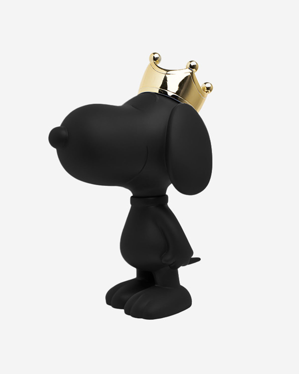 Snoopy Crown Black With Gold Crown 12in