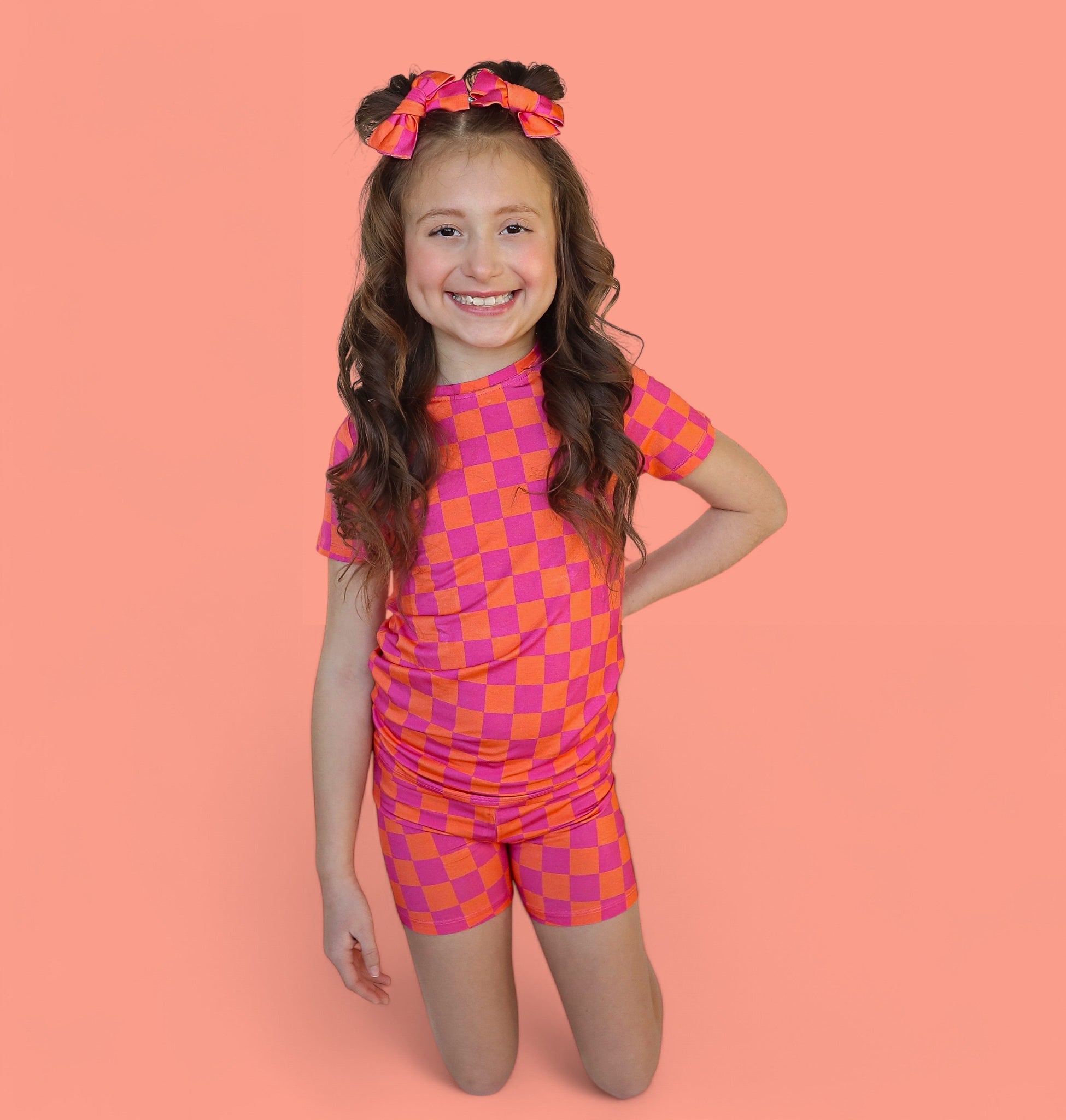 Neon Dreams Checkers Dream Short Set