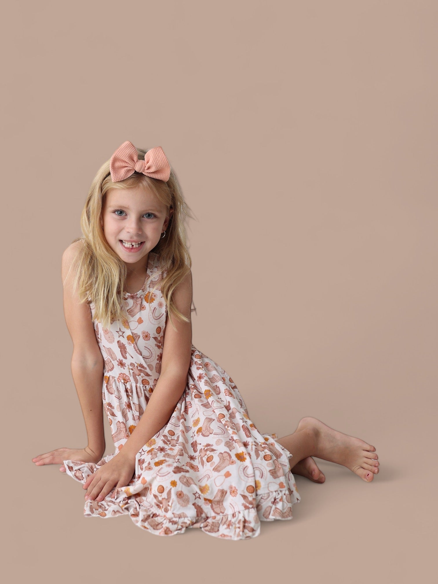 Flowers And Boots Dream Tank Ruffle Dress