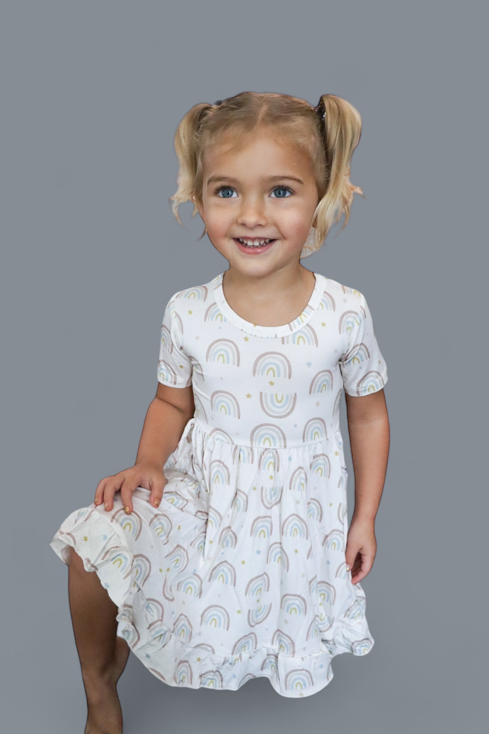 Exclusive Raleigh's Rainbows Dream Ruffle Dress
