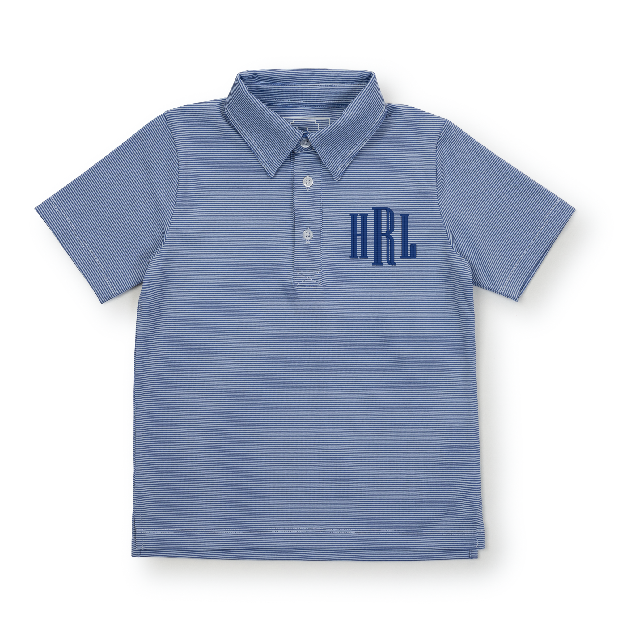 Will Boys' Golf Performance Polo Shirt - Blue Stripes