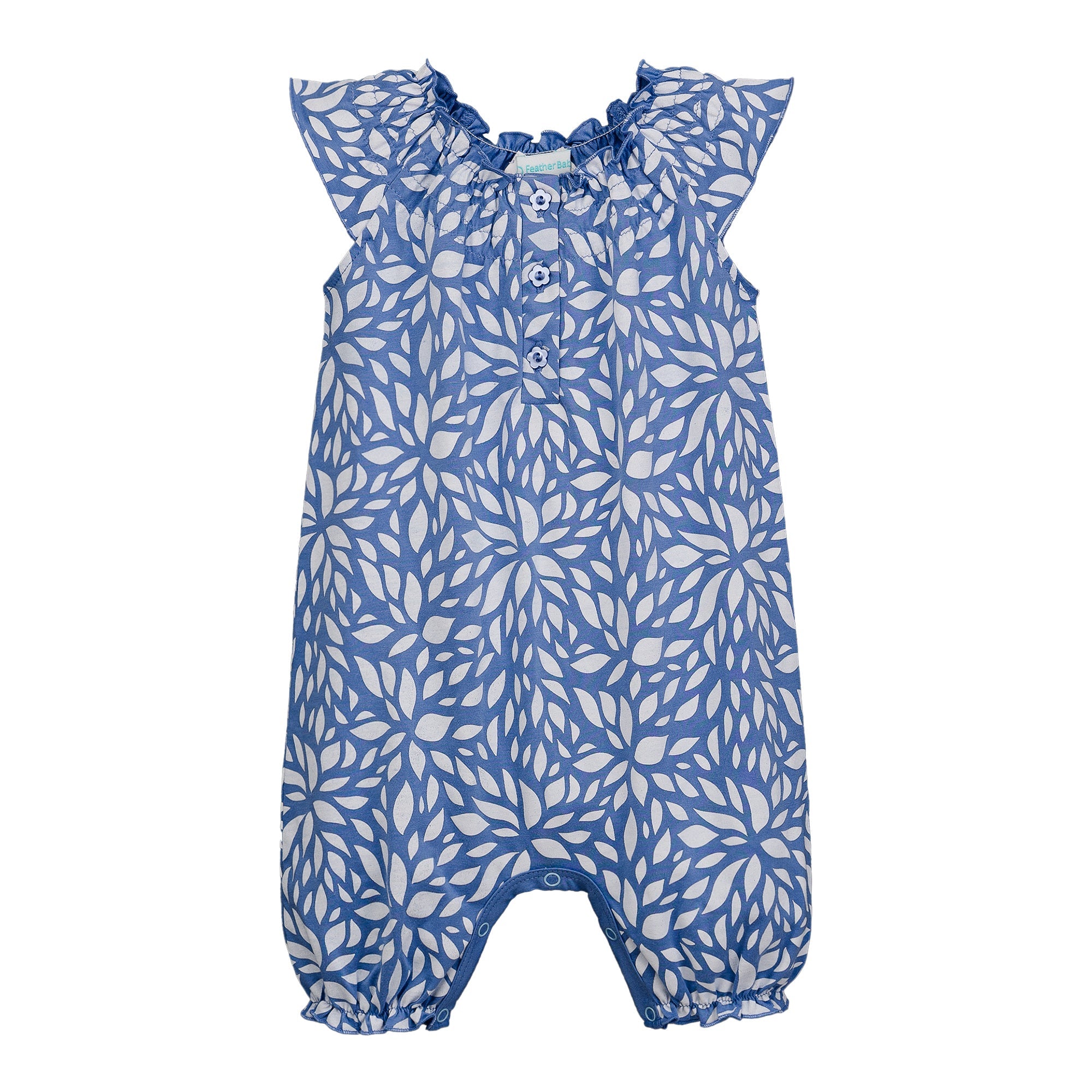 Angel Romper - Sprouts On Blue