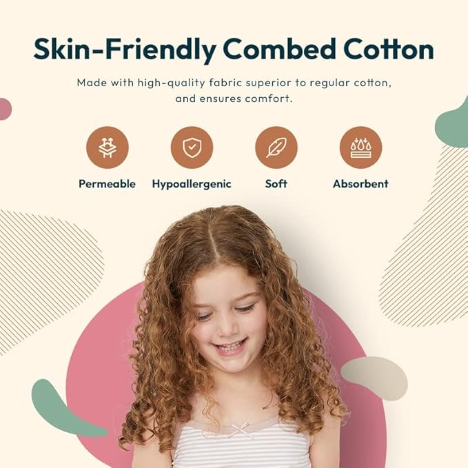 Feathers Girls And Toddler Undershirts - Kids Camisoles - Super Soft Cotton