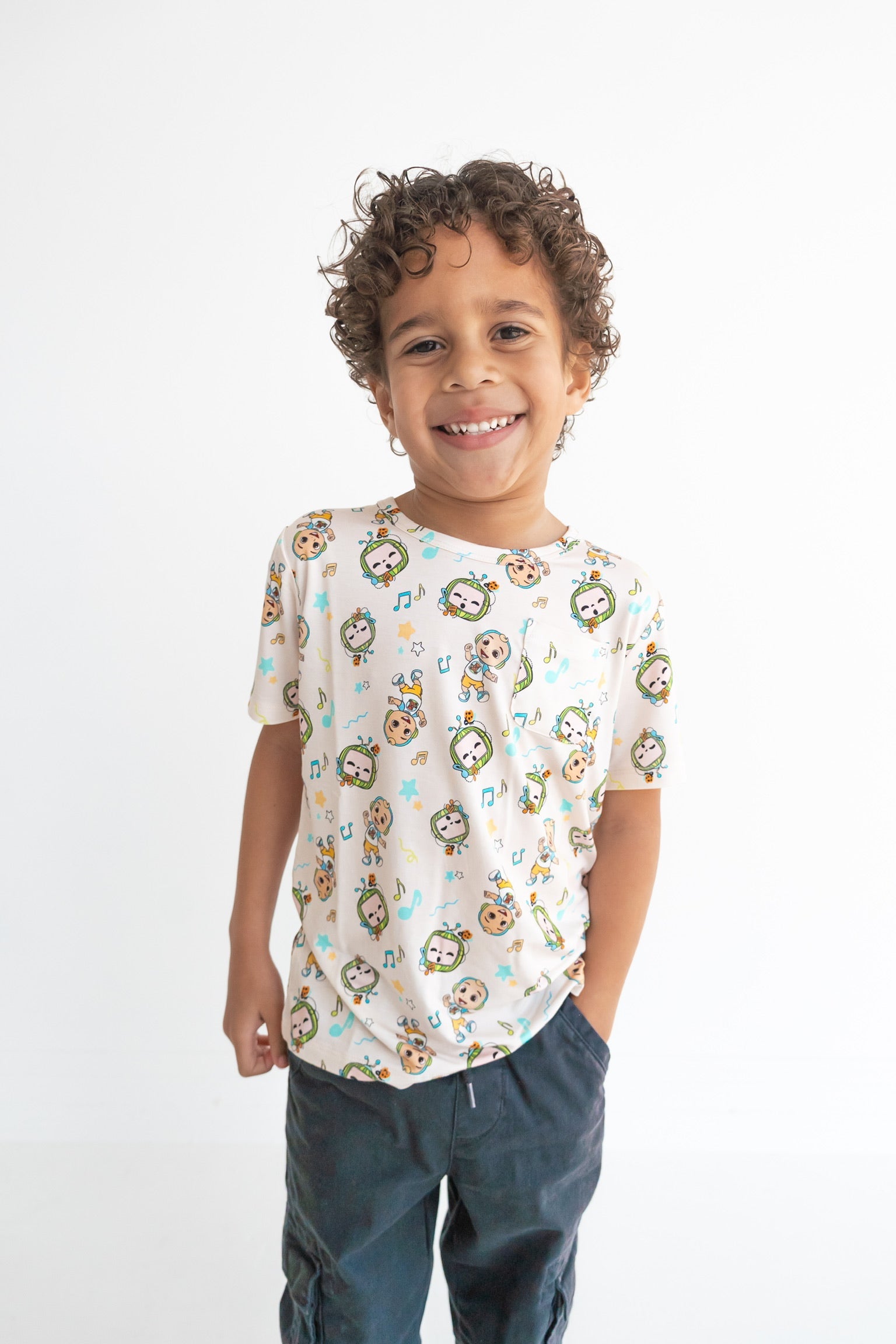 Dream Big Little Co X Cocomelon Jj Musical Melon Dream Pocket Tee