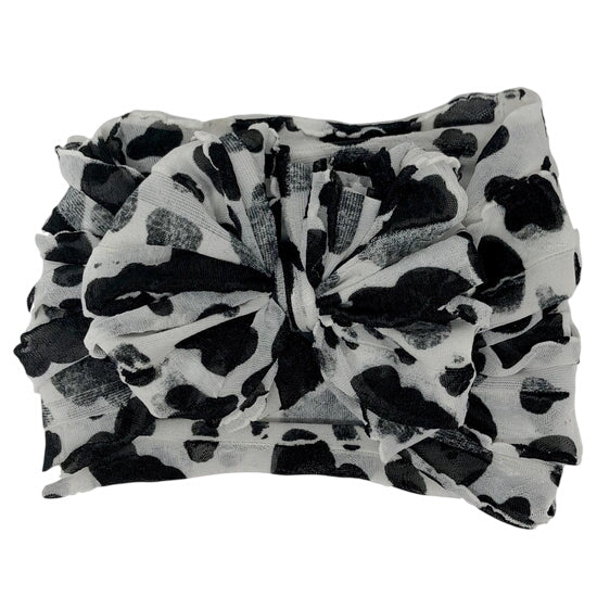 Cow Ruffled Headband