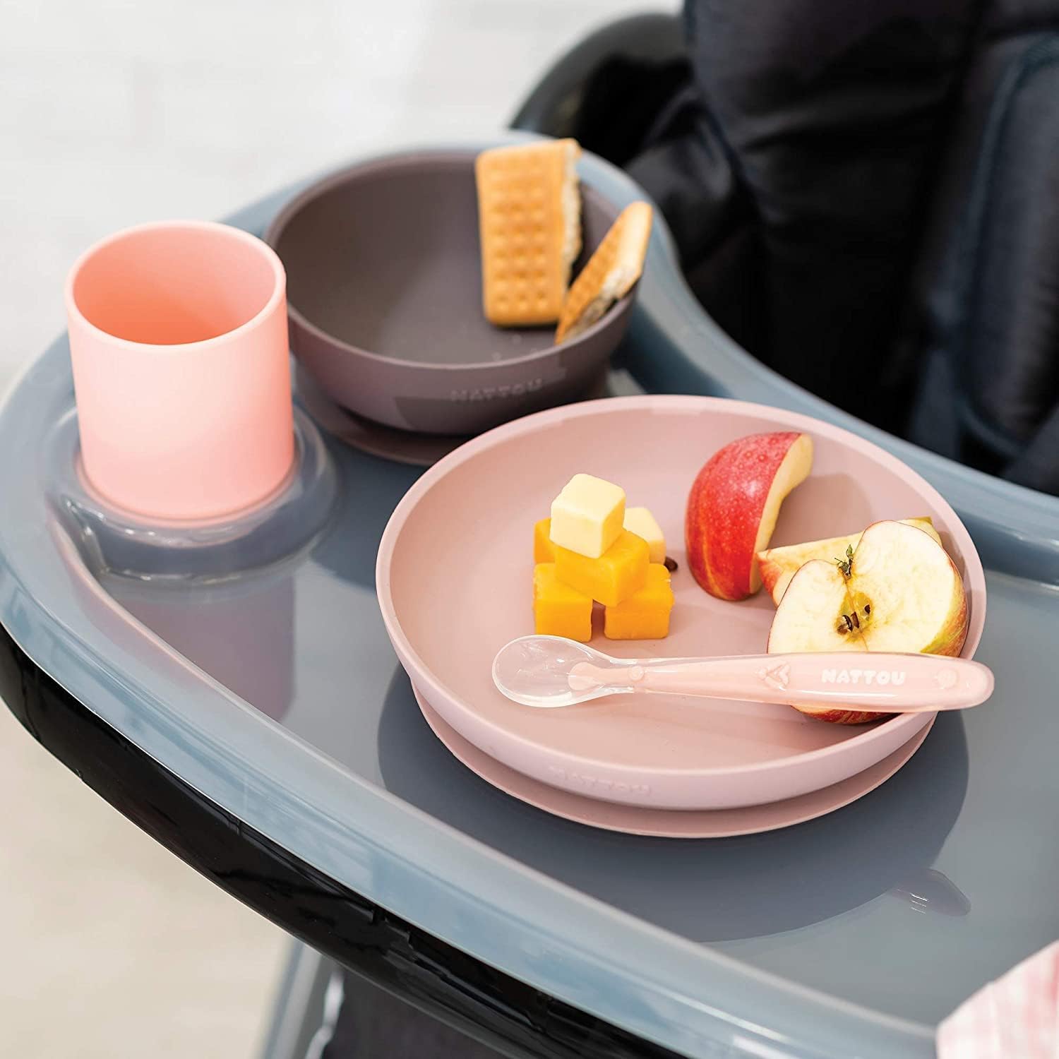 Nattou Silicone Children Tableware Set Of 4 Pieces