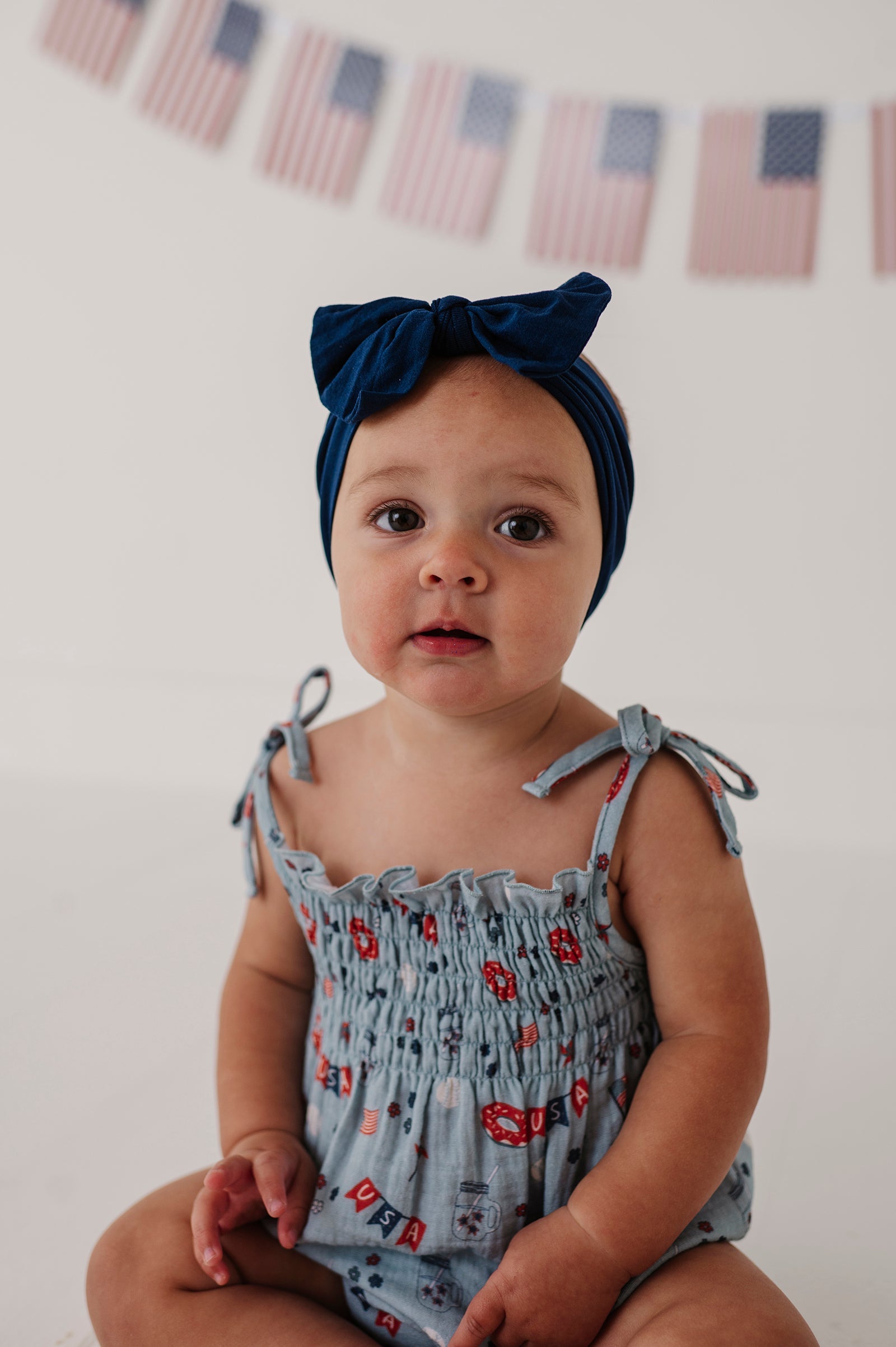 Baby Girl's Tie-smocked Bodysuit