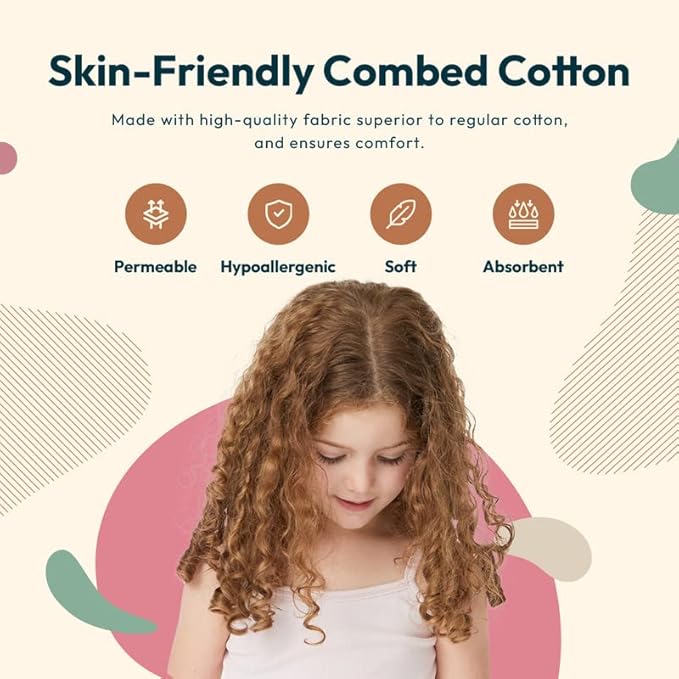Feathers Girls And Toddler Undershirts - Kids Camisoles - Super Soft Cotton
