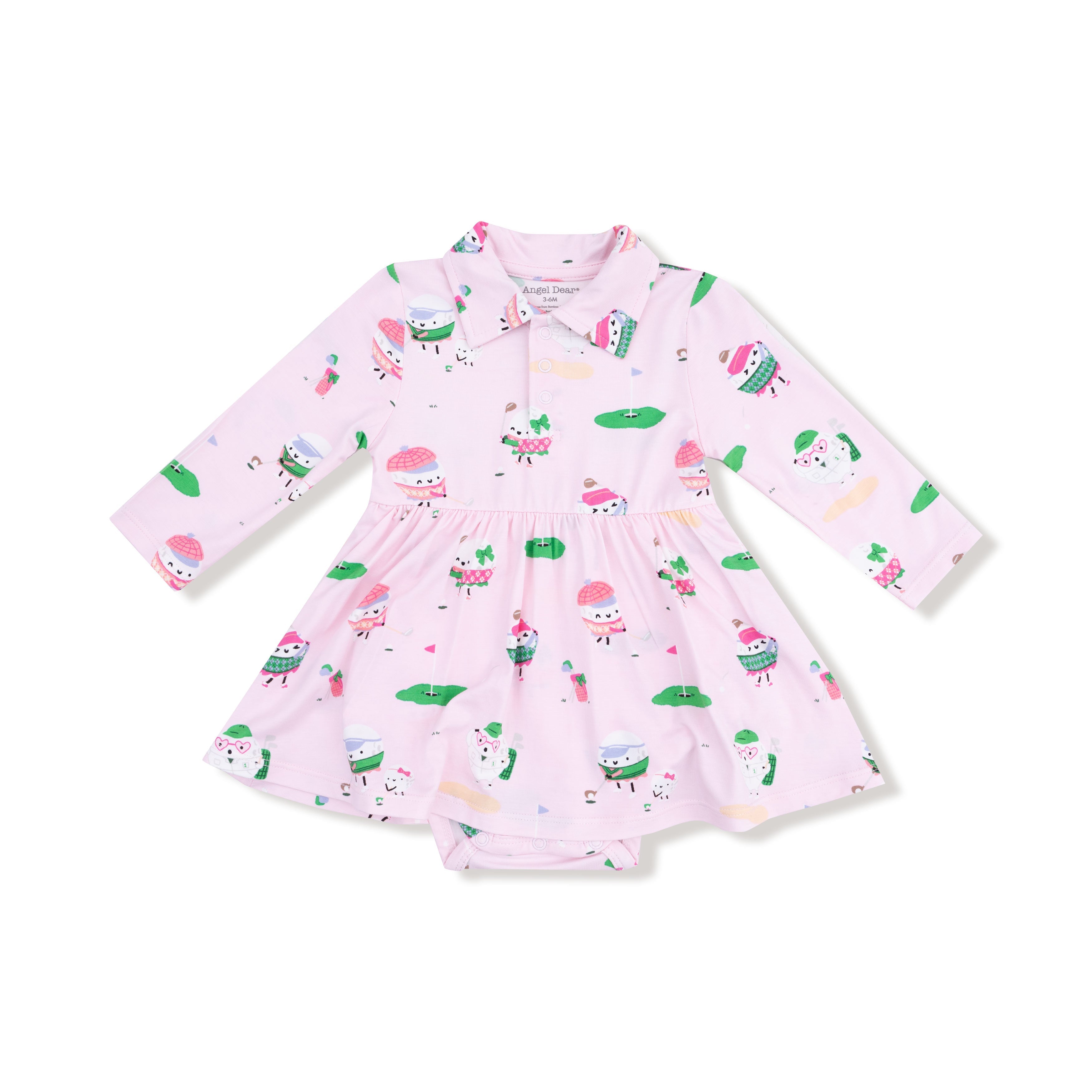 Long Sleeve Polo Bodysuit Dress