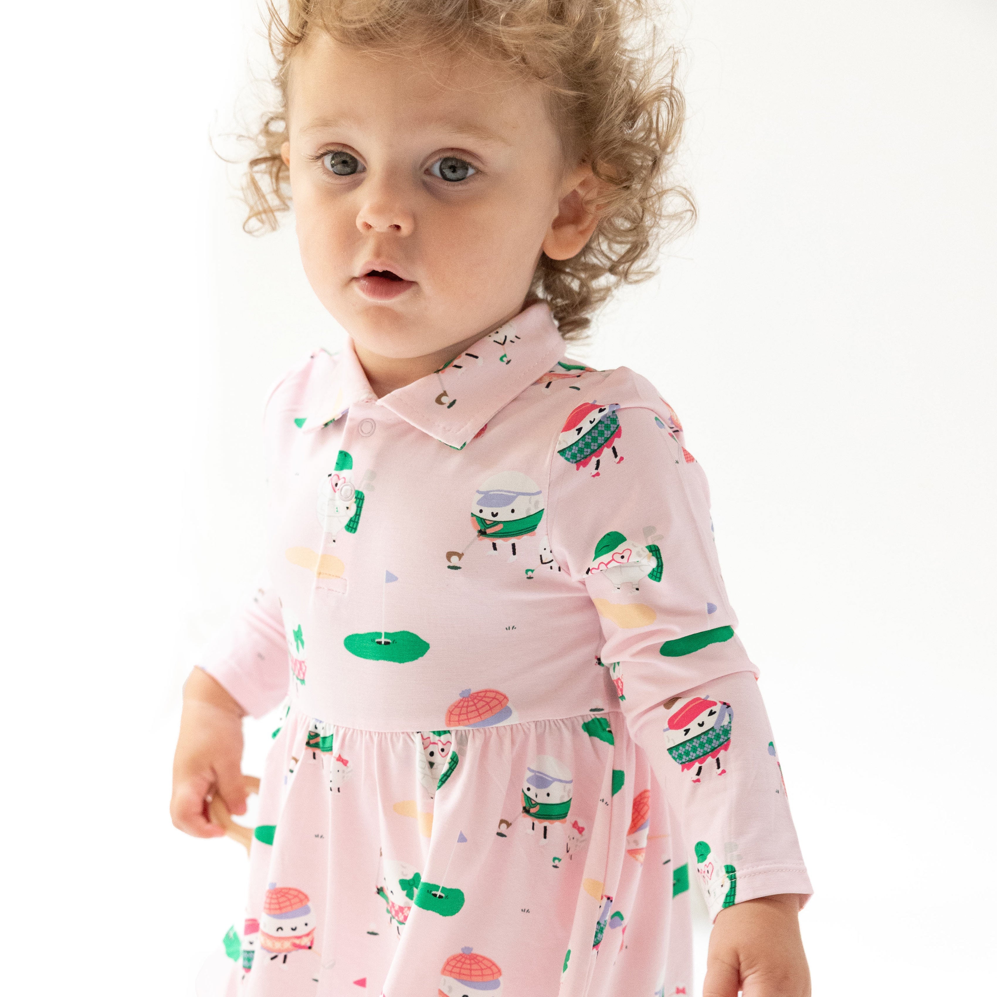 Long Sleeve Polo Bodysuit Dress