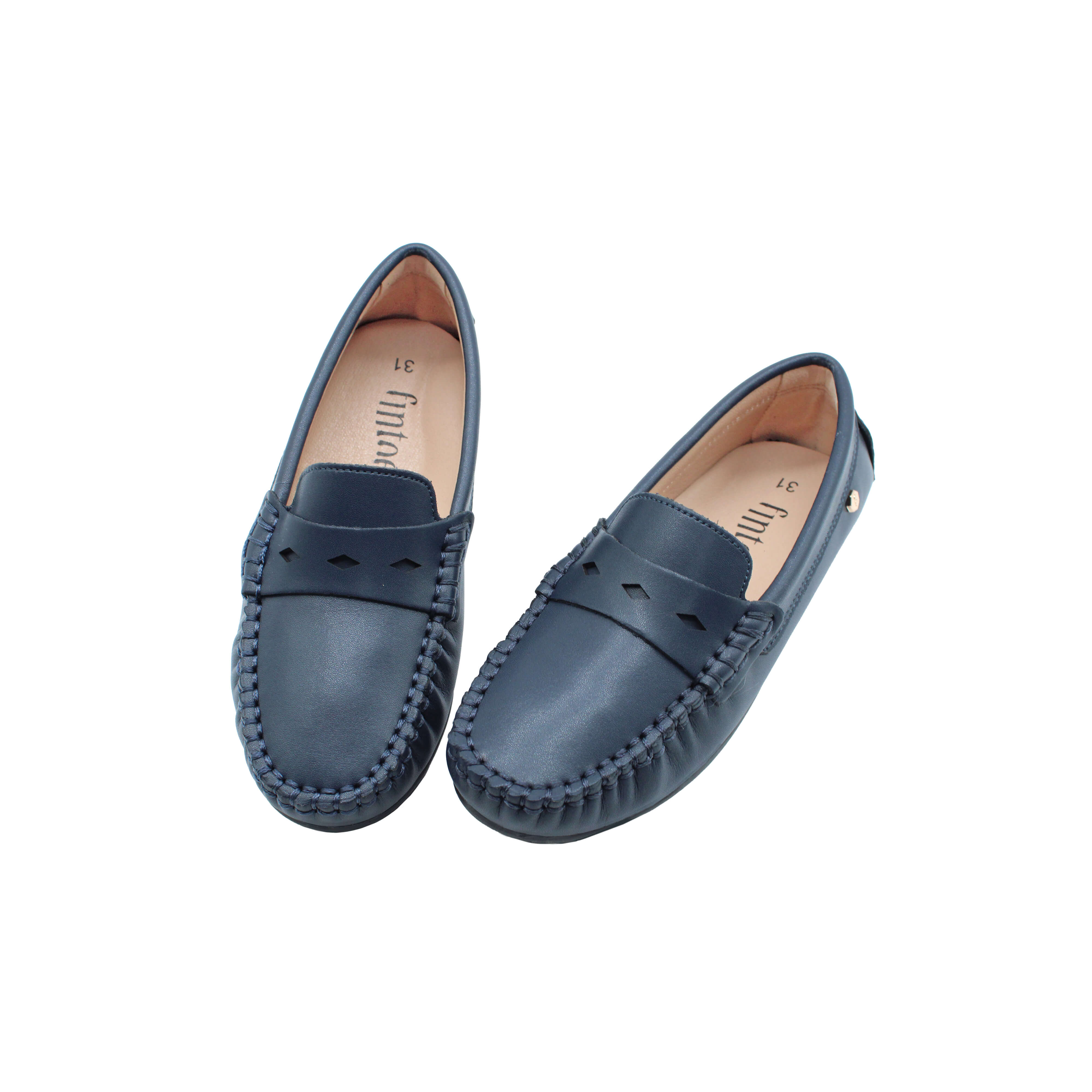 Navy Leather