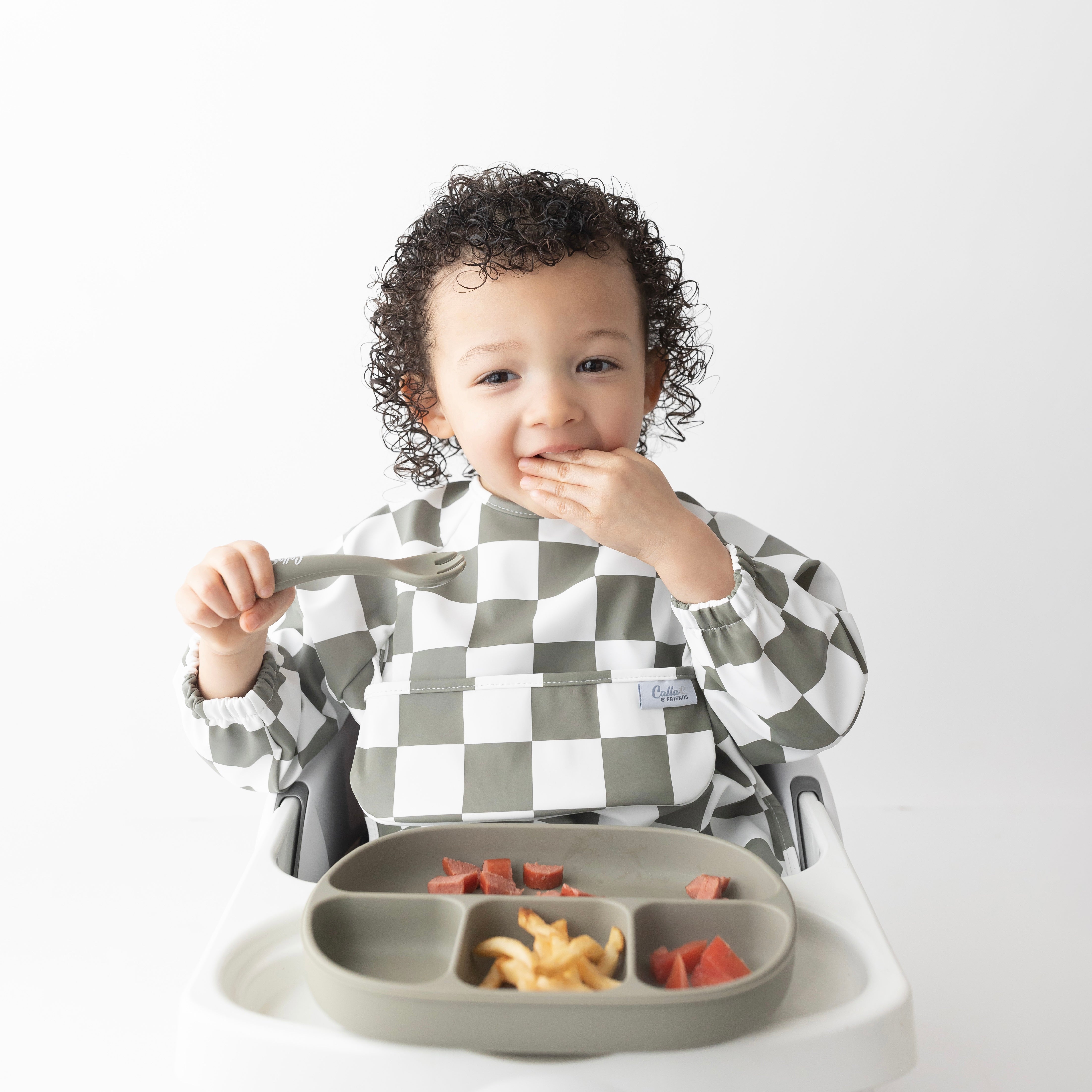 The Grayson Long Sleeve Bib - Checkered