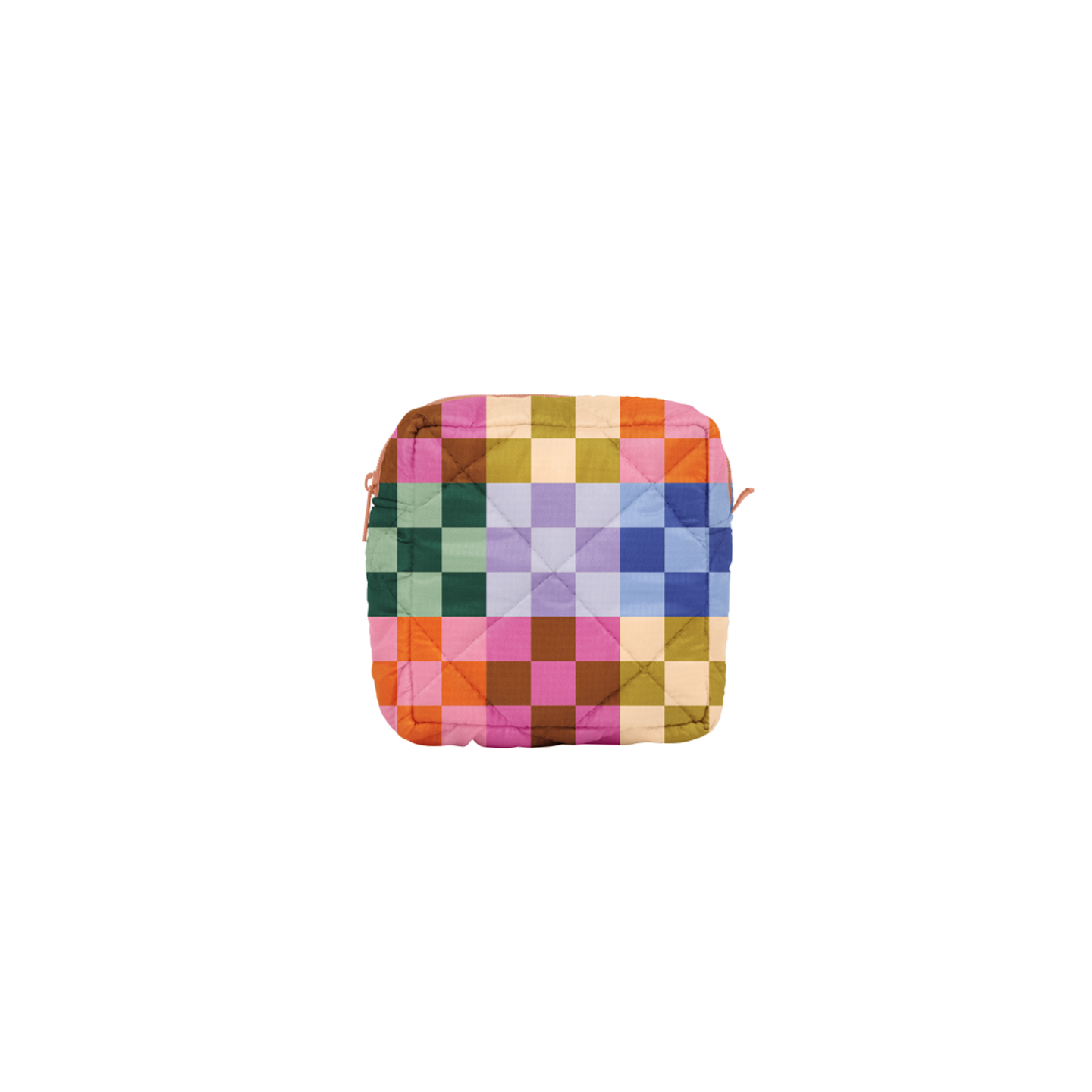 Bold Checker Puffy Mod Pouch