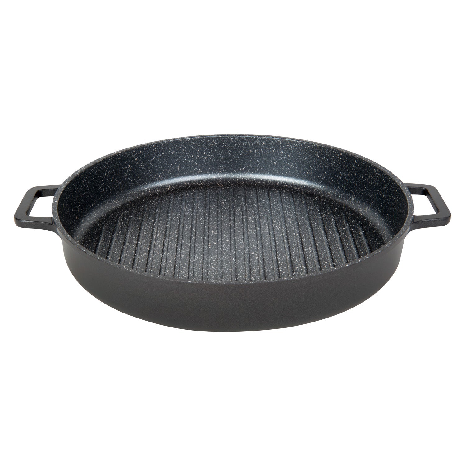 Masterpan Nonstick Stovetop Oven Grill Pan & Stainless Steel Lid, Black 12" (30cm)