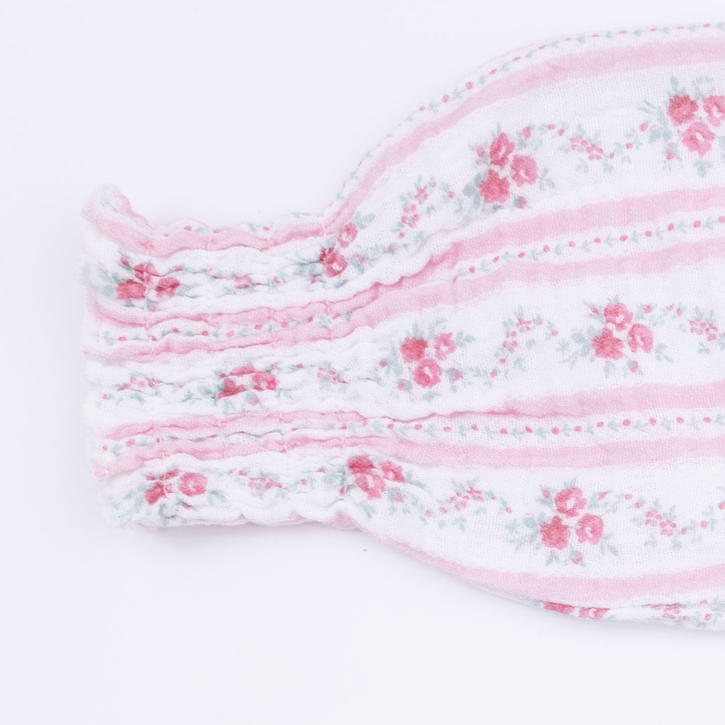 Winding Roses Stripe - Long Sleeve Smocked Bubble With Tutu