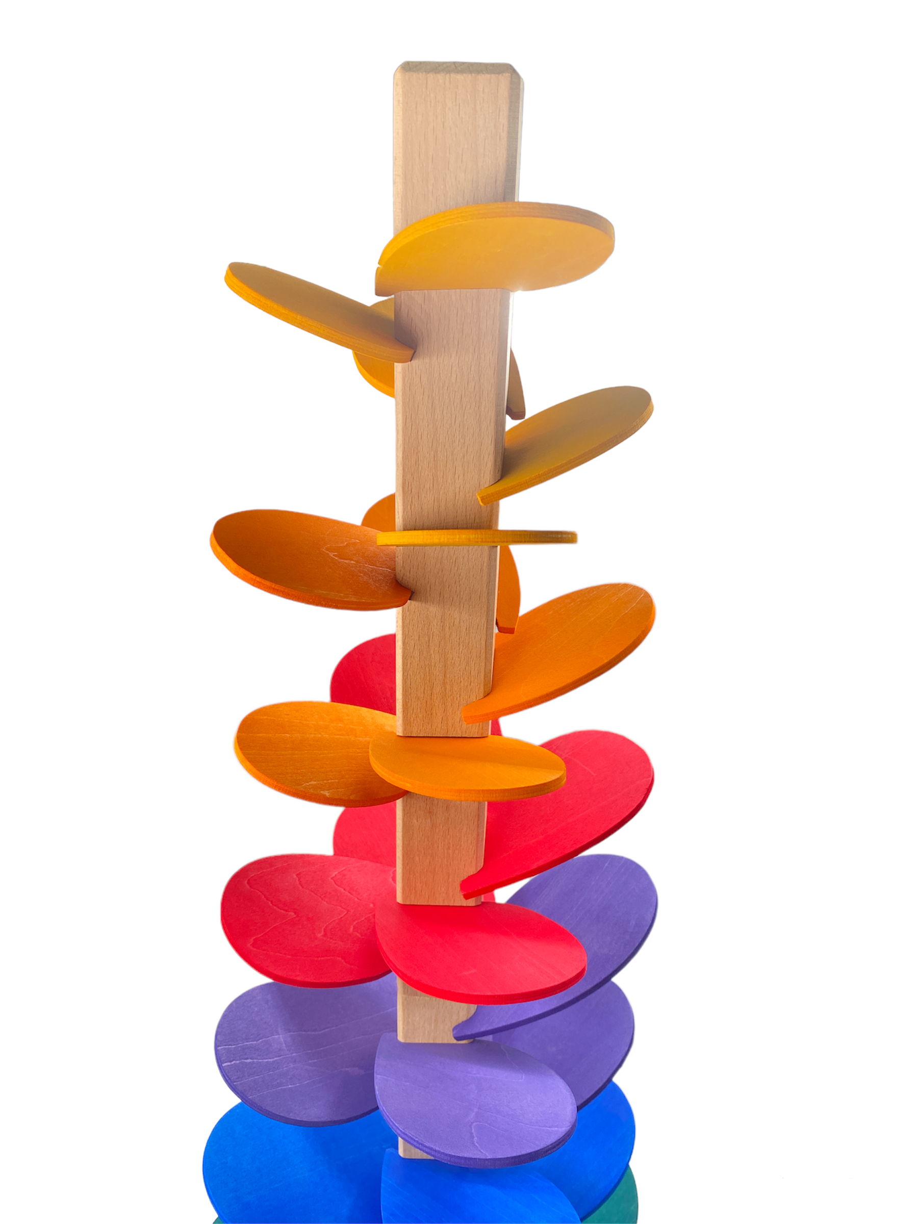 New Large Marble Tree In Primary Rainbow Colors