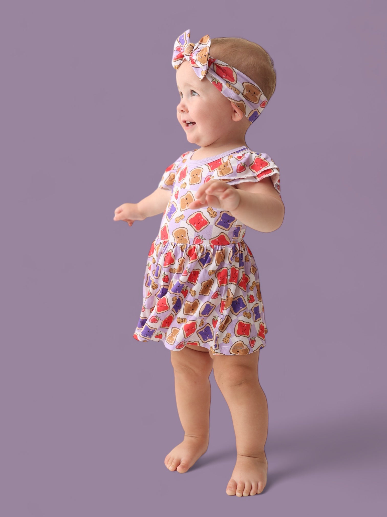 Exclusive Peanut Butter Jelly Time Dream Cap Sleeve Bodysuit Dress