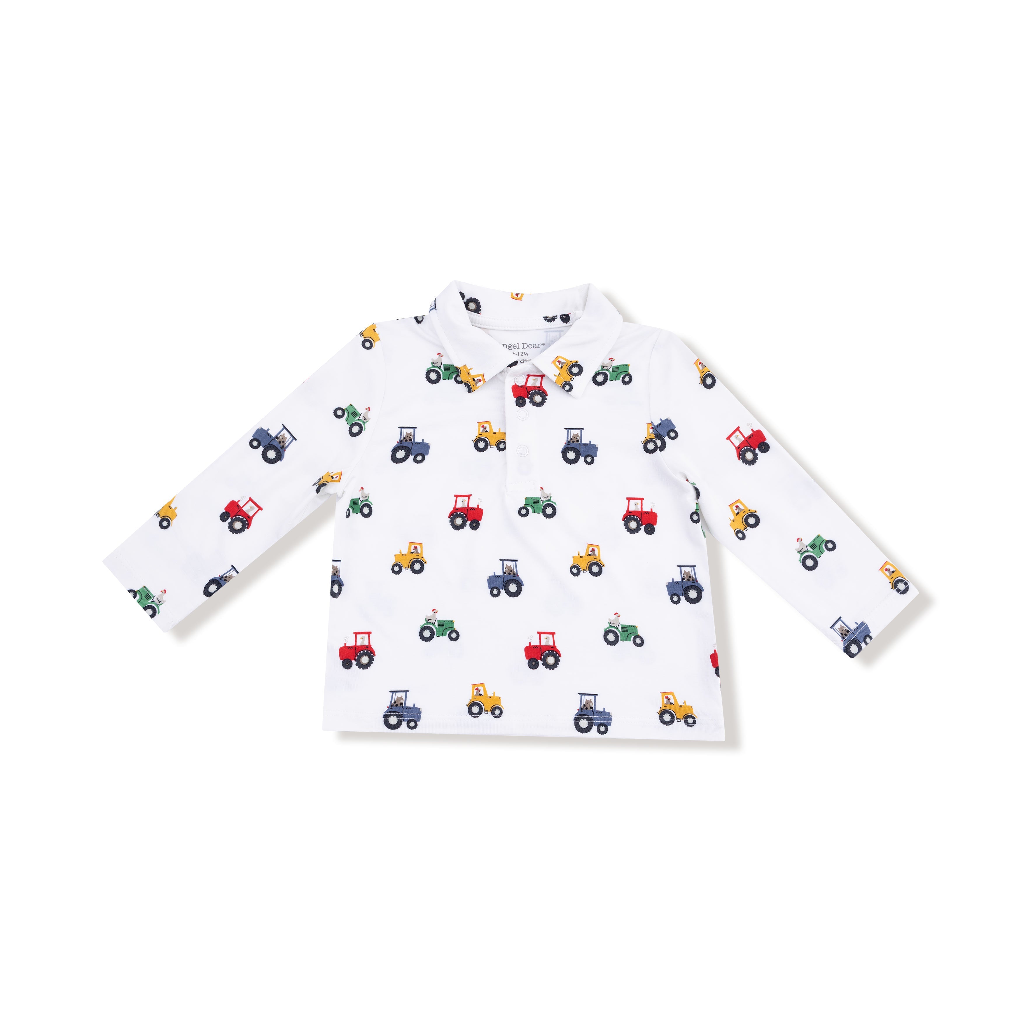 Polo Long Sleeve Shirt Tractor Print