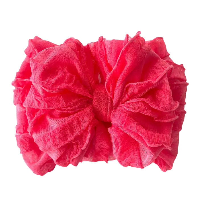 Coral Ruffled Headband