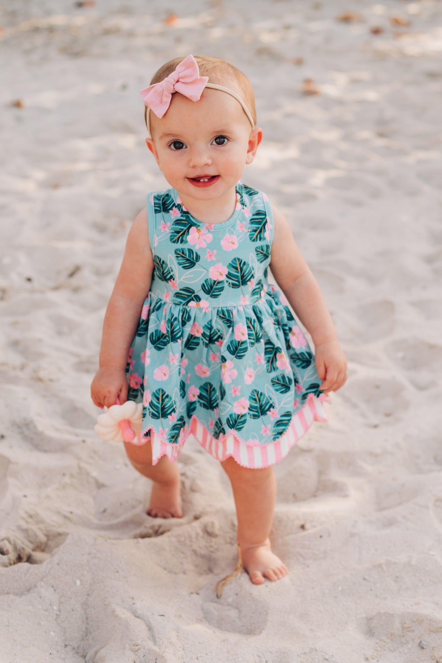Hawaiian Scallop Tunic Set