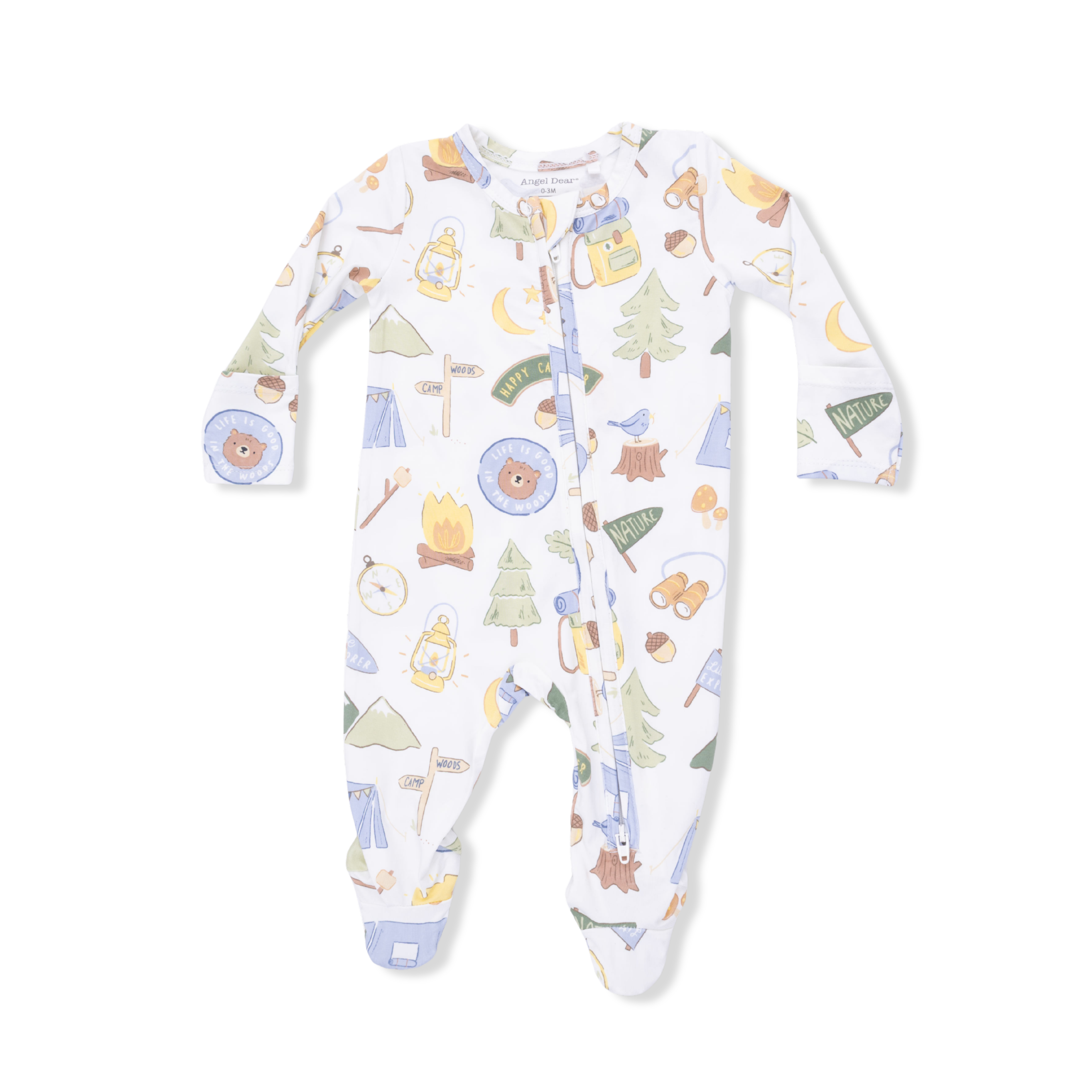 Camping Blue - 2 Way Zipper Footie