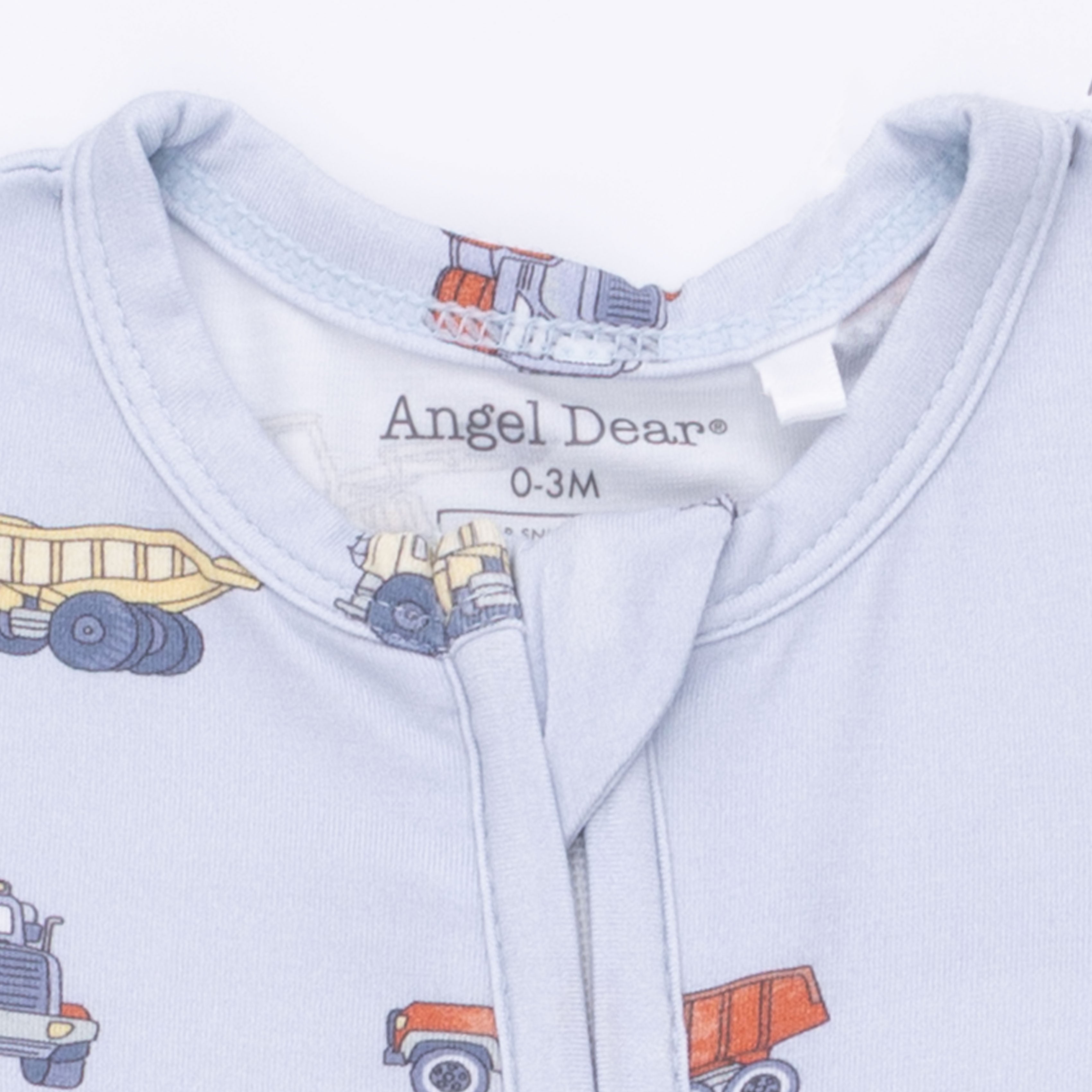 Construction Vehicles - 2 Way Zipper Footie
