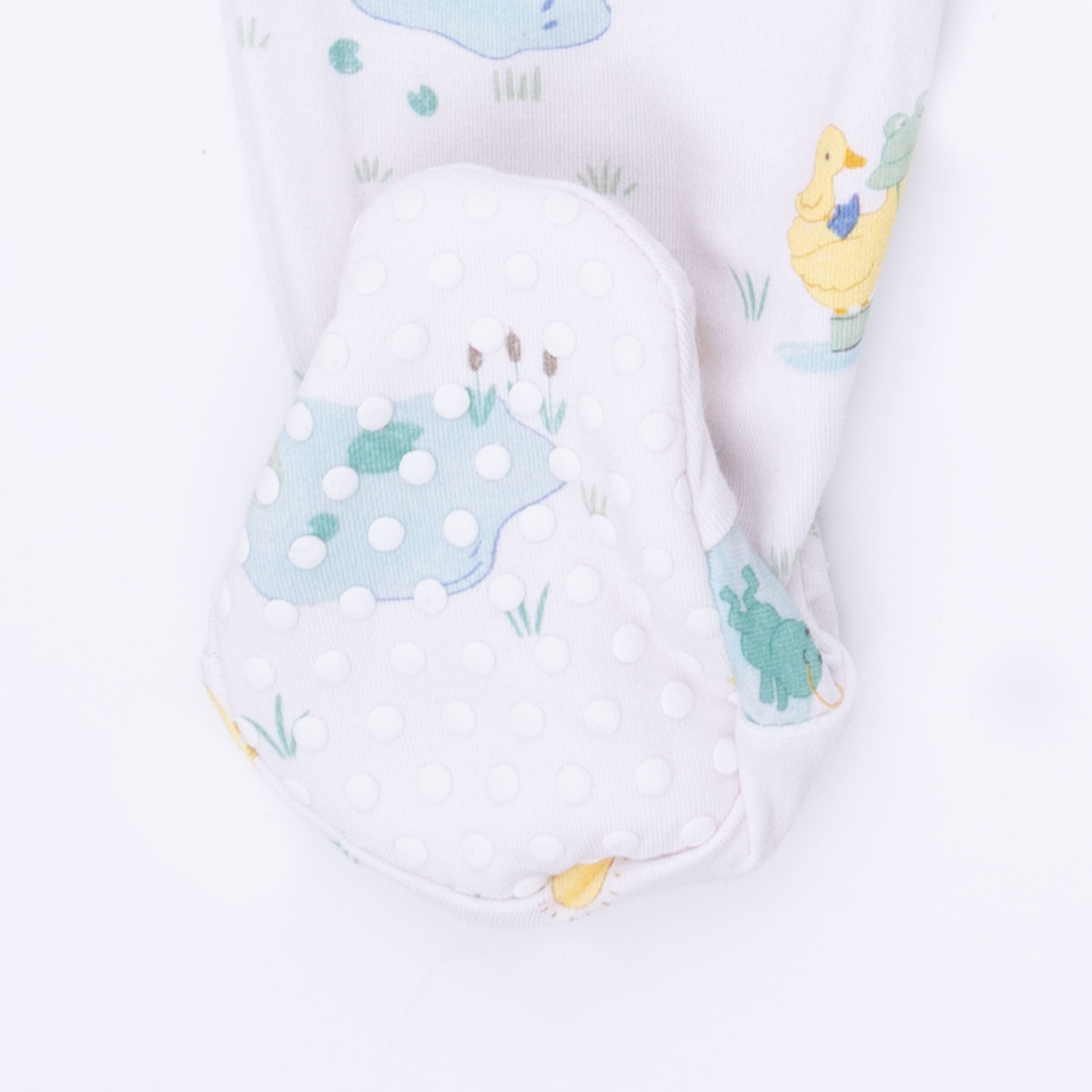 Frog And Duck Pond - 2 Way Zipper Footie