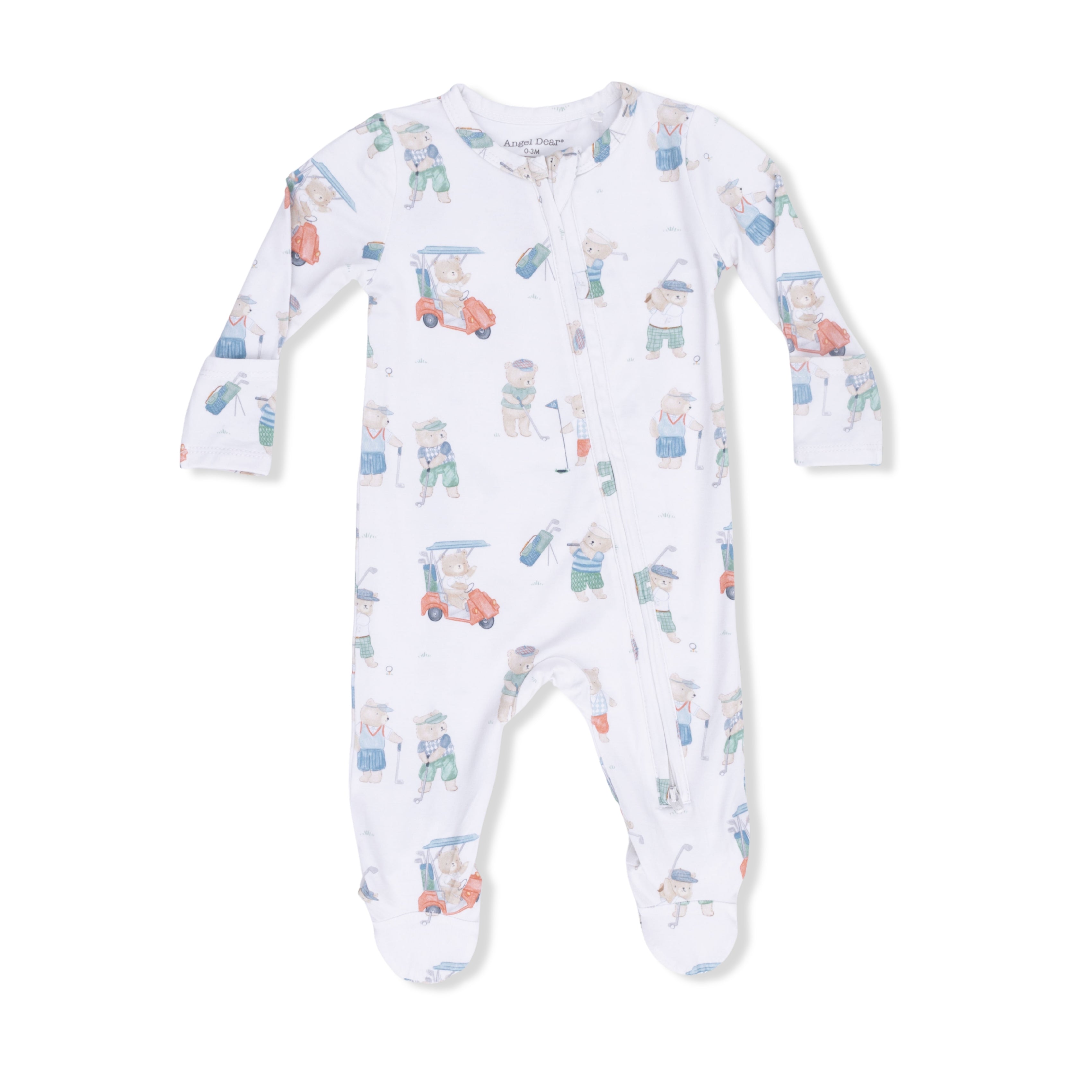 Golfing Teddy Bears - 2 Way Zipper Footie