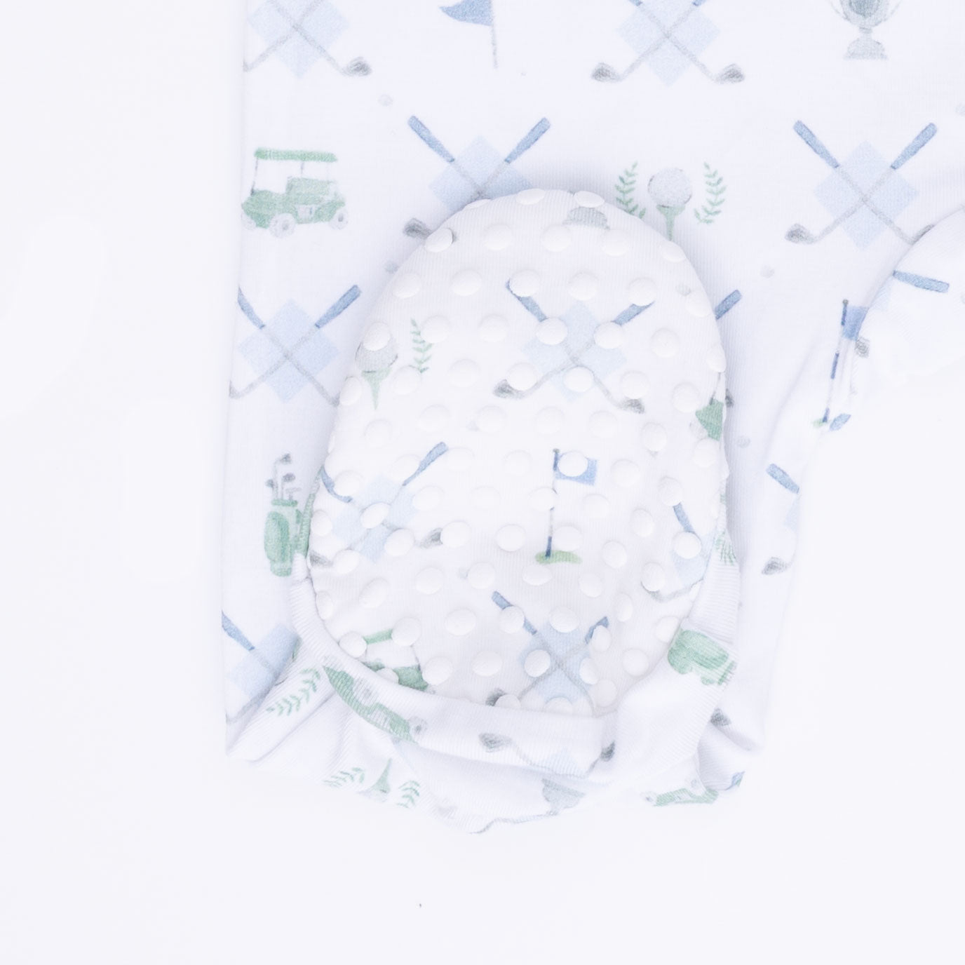 Golf Trellis Blue - 2 Way Zipper Footie