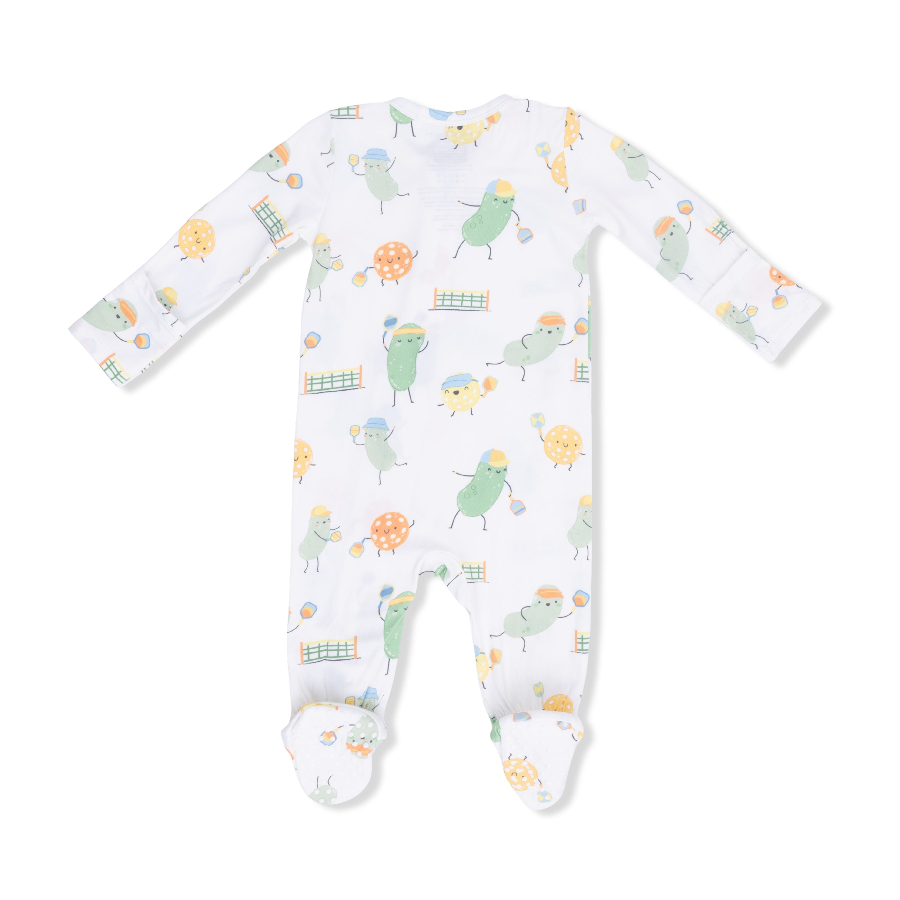 Pickles Playing Pickleball - 2 Way Zipper Footie
