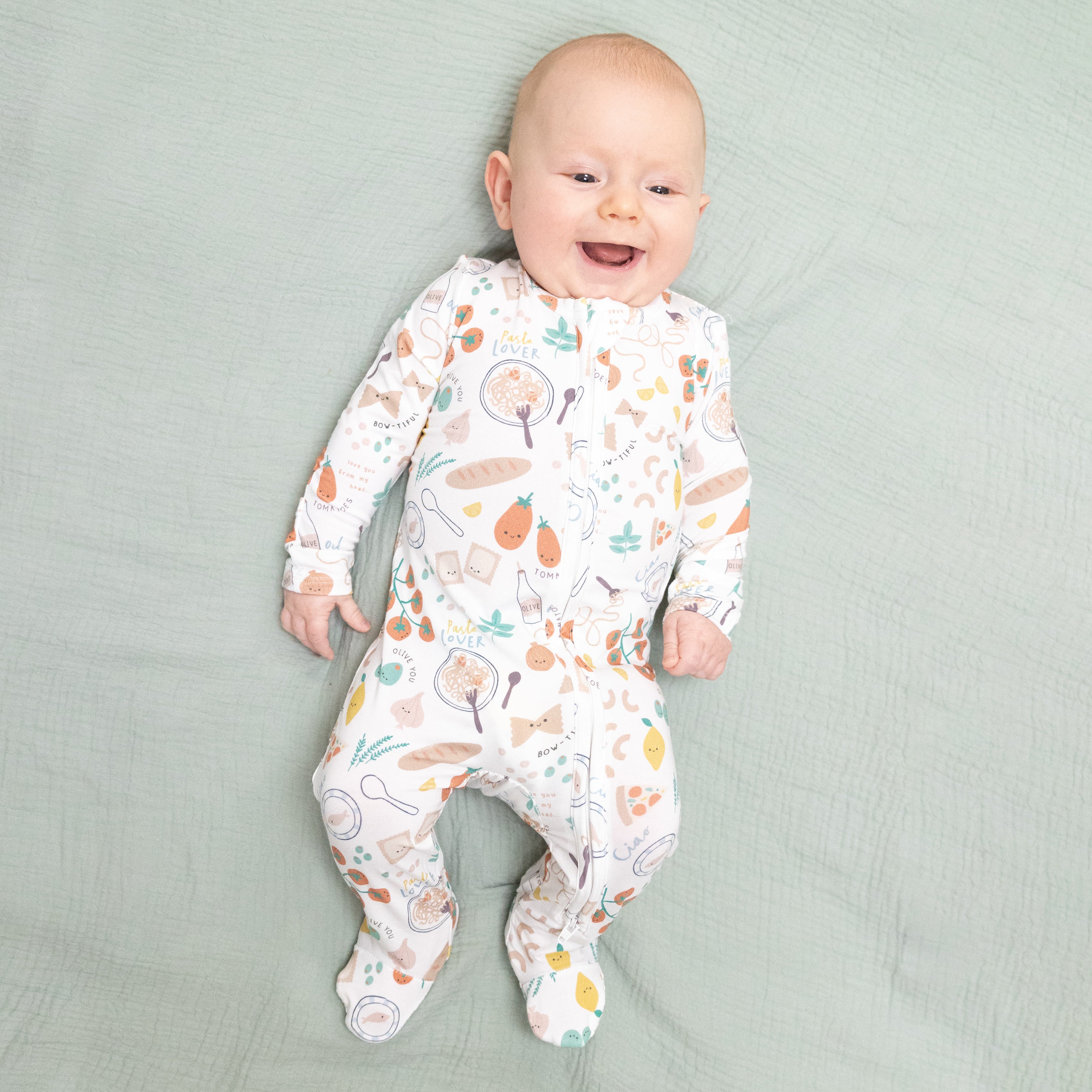 Pasta Lovers - 2 Way Zipper Footie