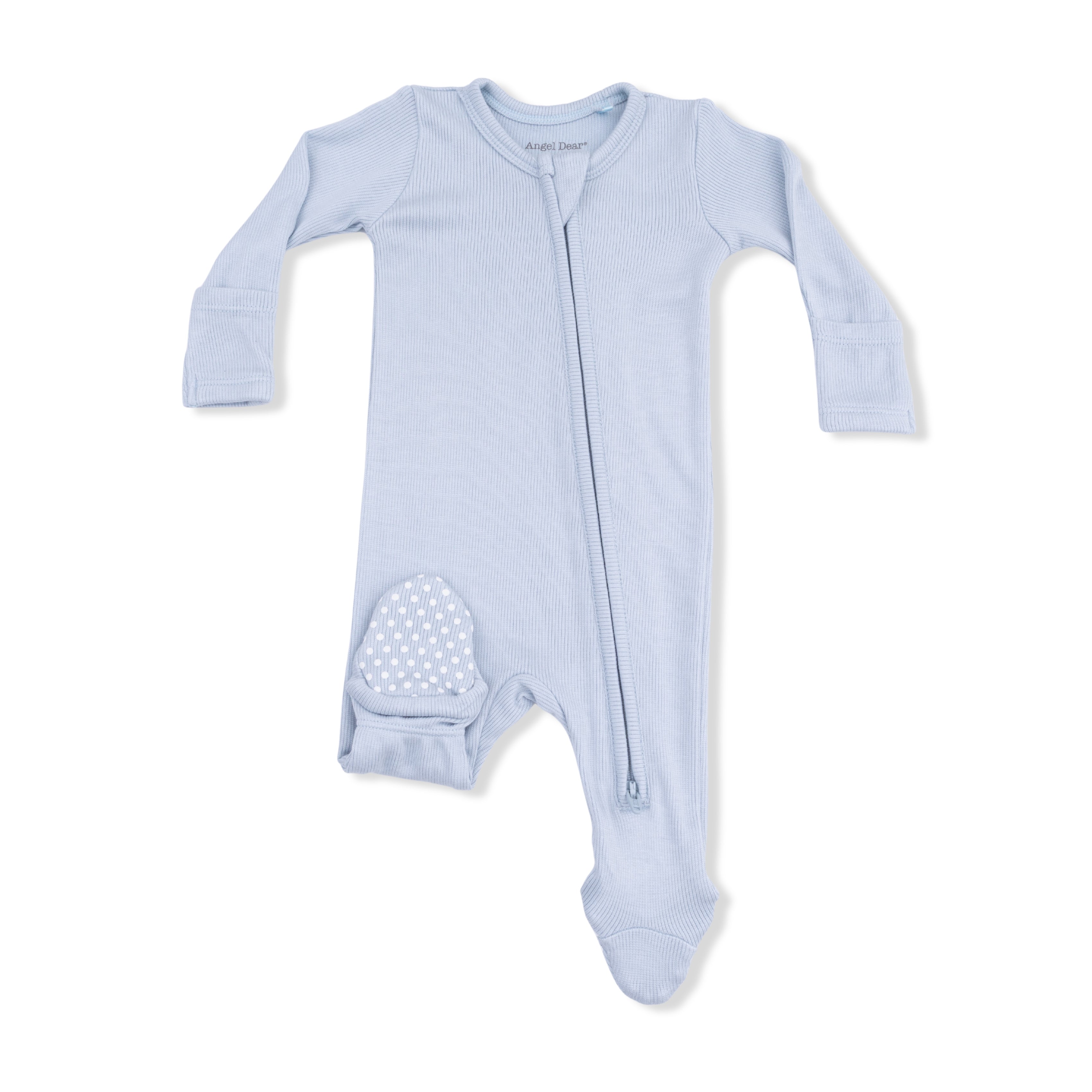Solid Niagara Mist Viscose From Bamboo - 2 Way Zipper Footie