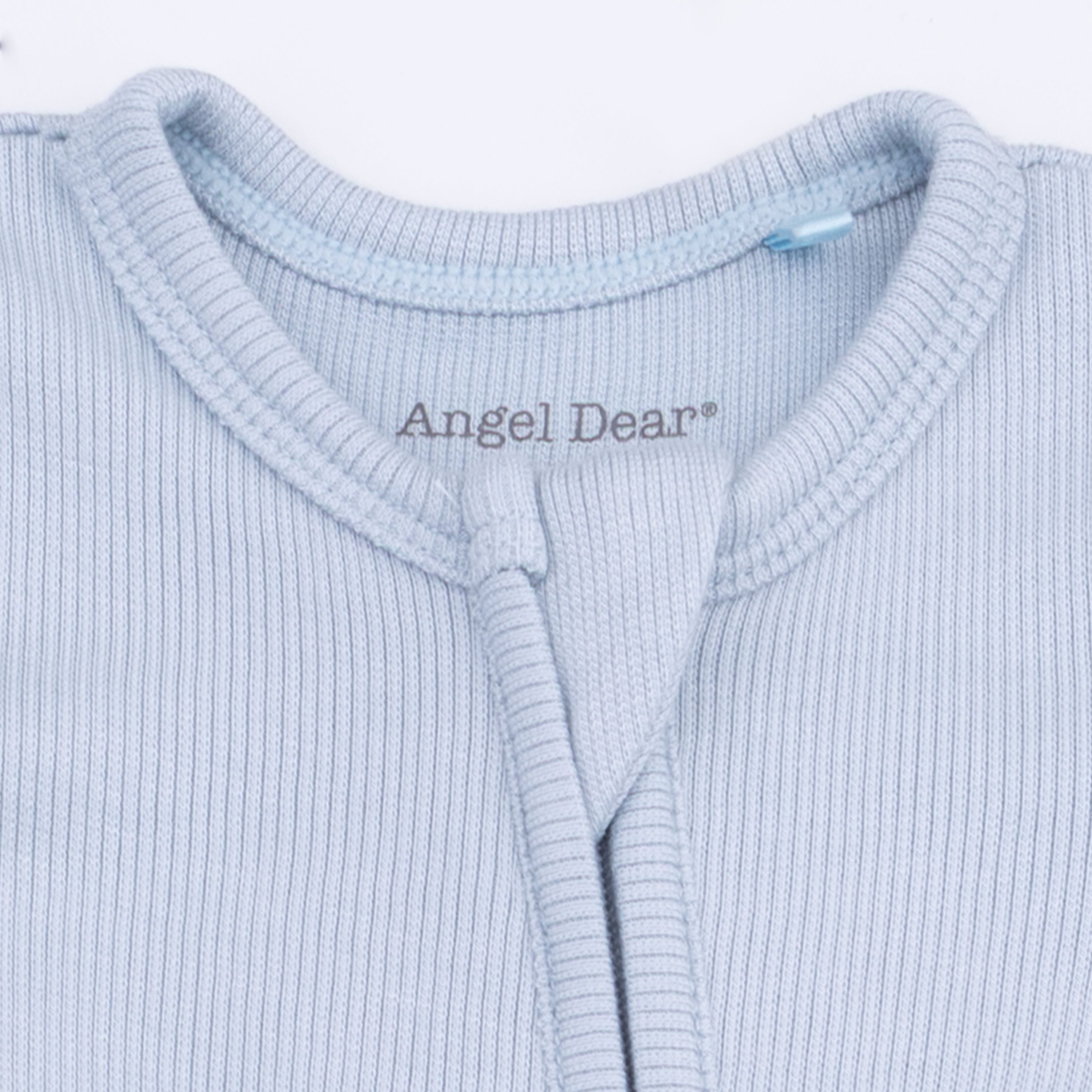 Solid Niagara Mist Rib - 2 Way Zipper Footie