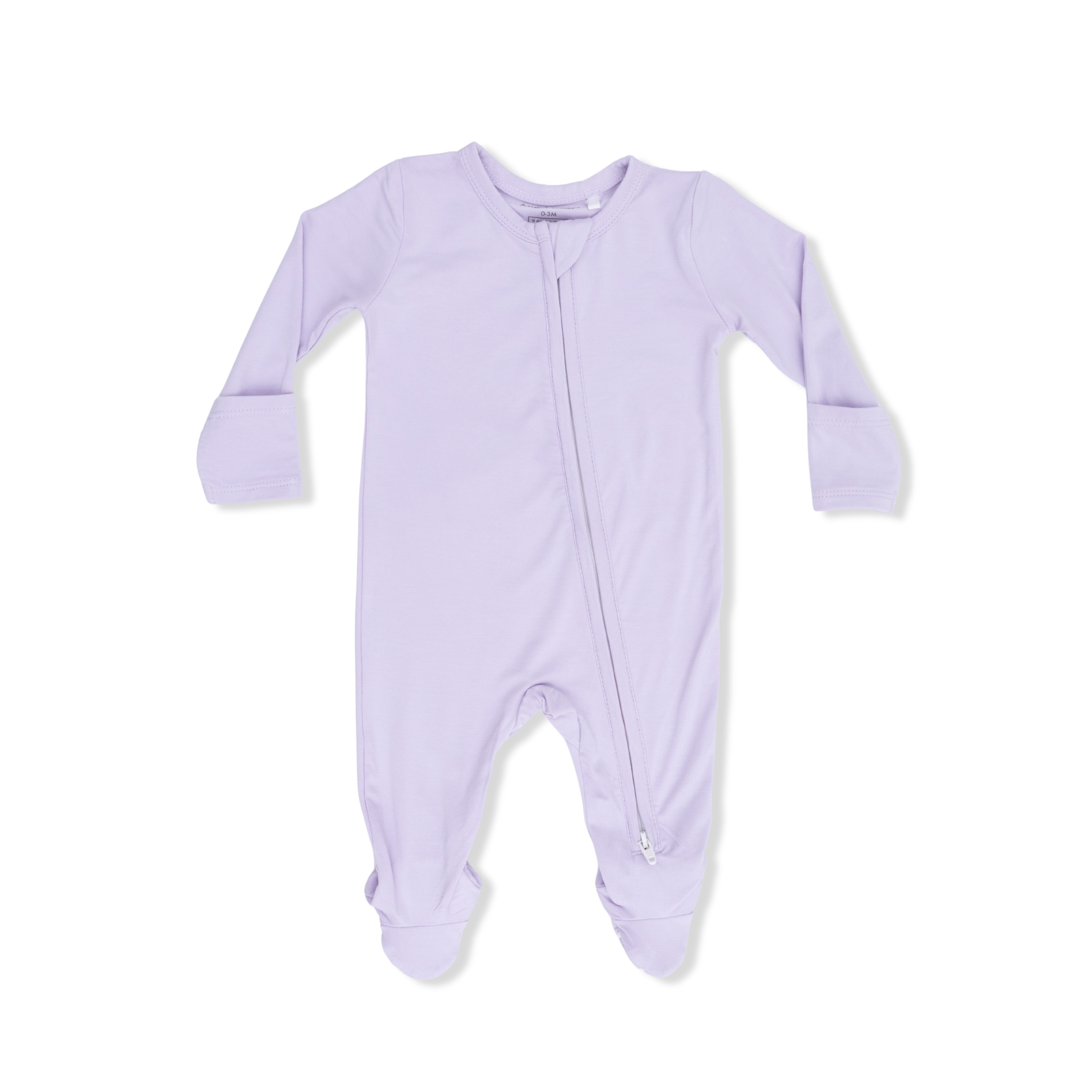 Solid Orchid Petal - 2 Way Zipper Footie