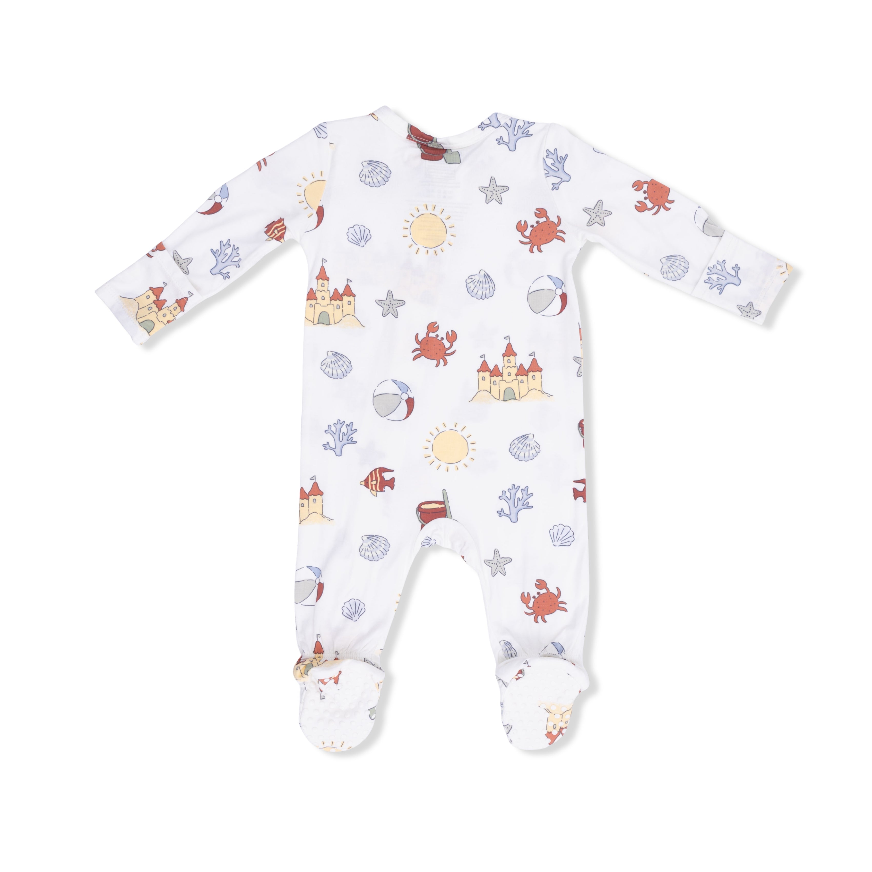 Sunny Sandcastles - 2 Way Zipper Footie