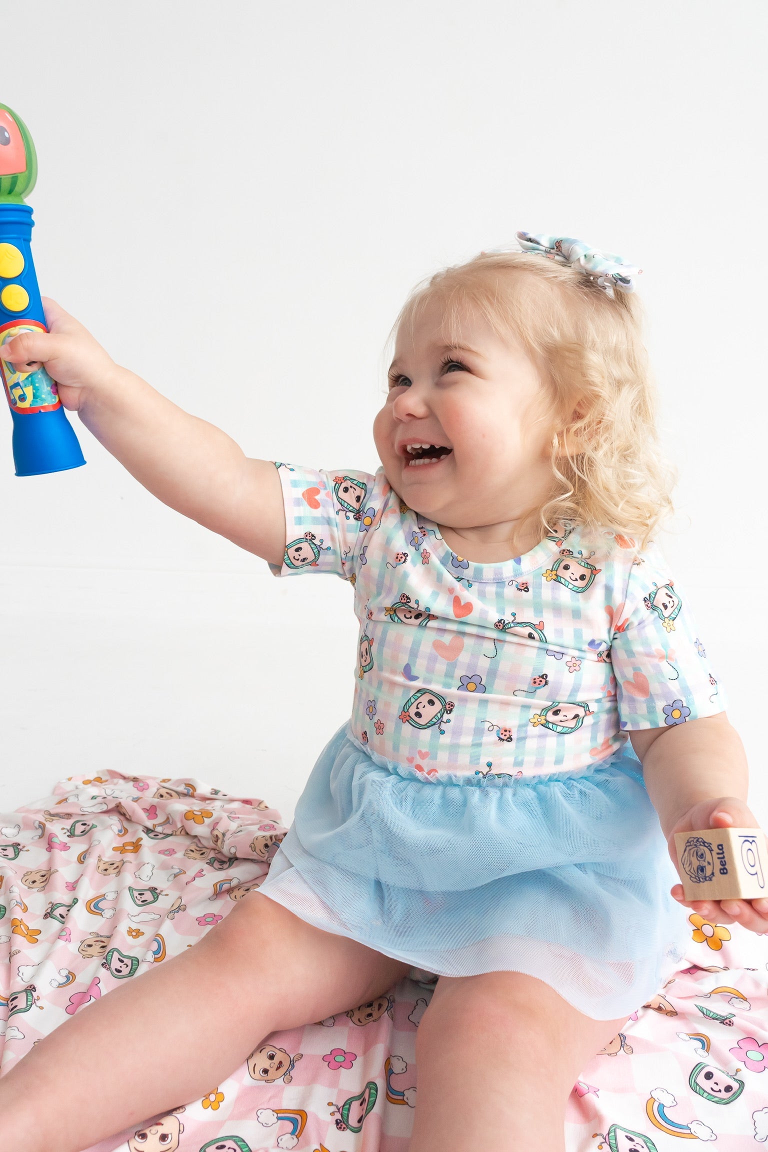 Cocomelon X Dream Big Little Co Springtime Melon Dream Tutu Short Sleeve Bodysuit Dress