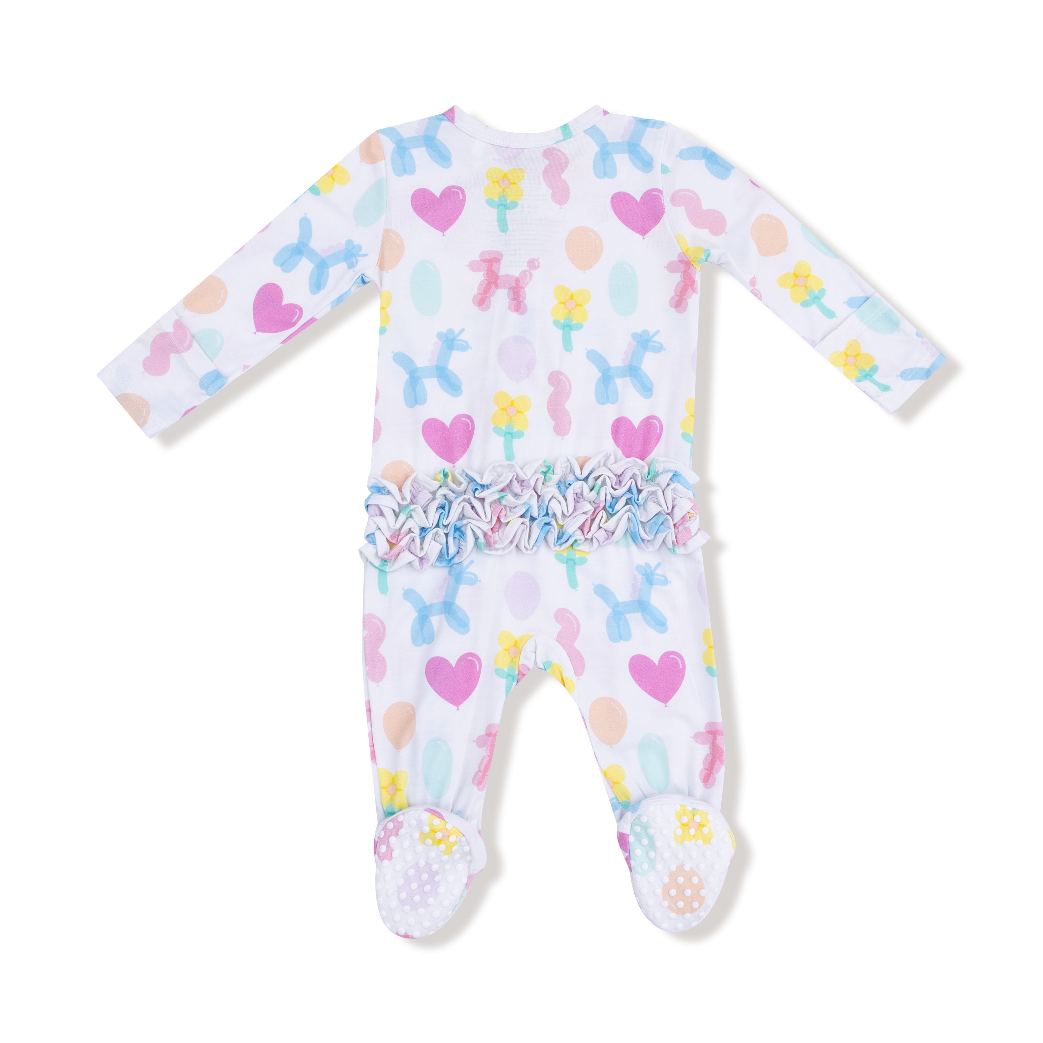 2 Way Zipper Ruffle Back Footie
