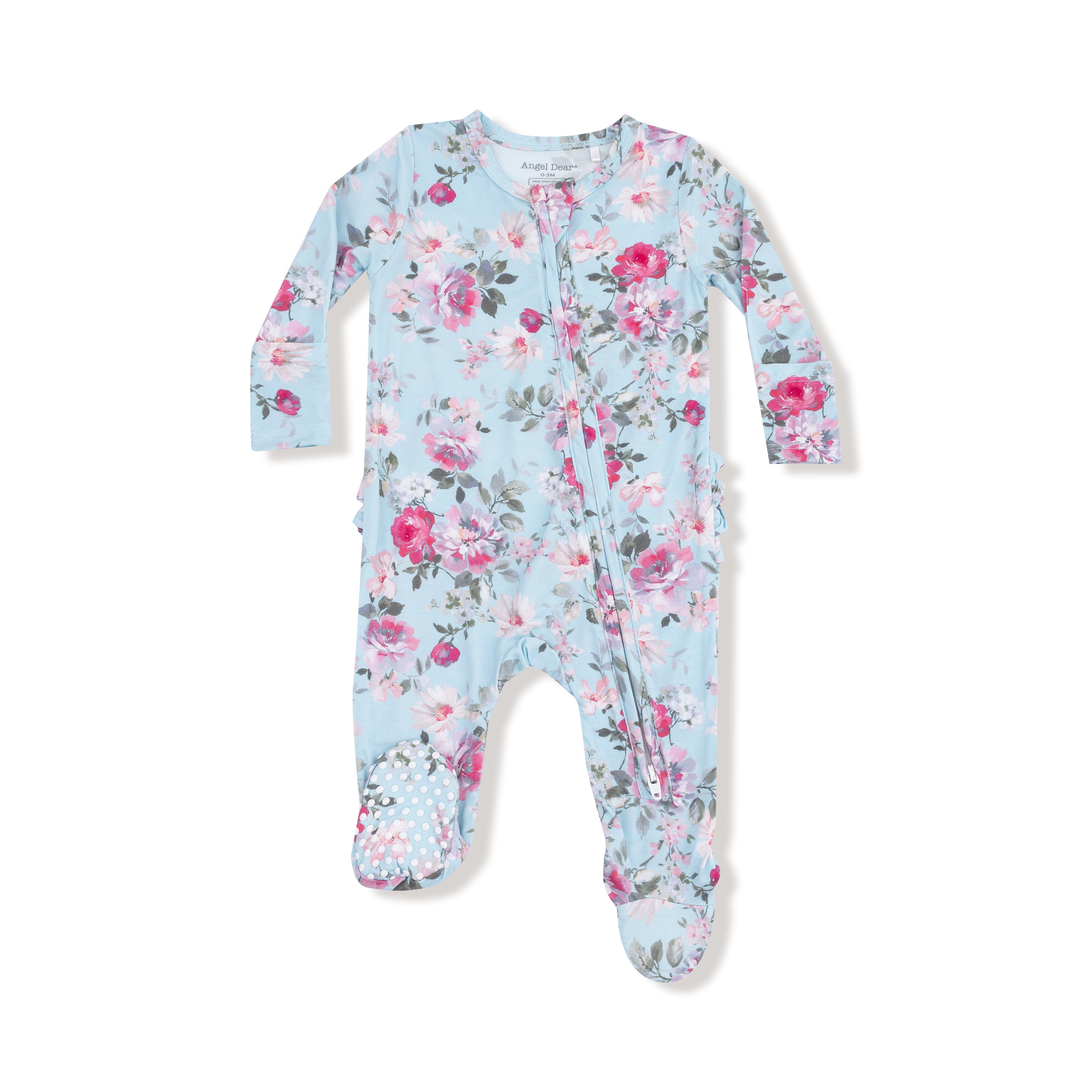 2 Way Zipper Ruffle Back Footie