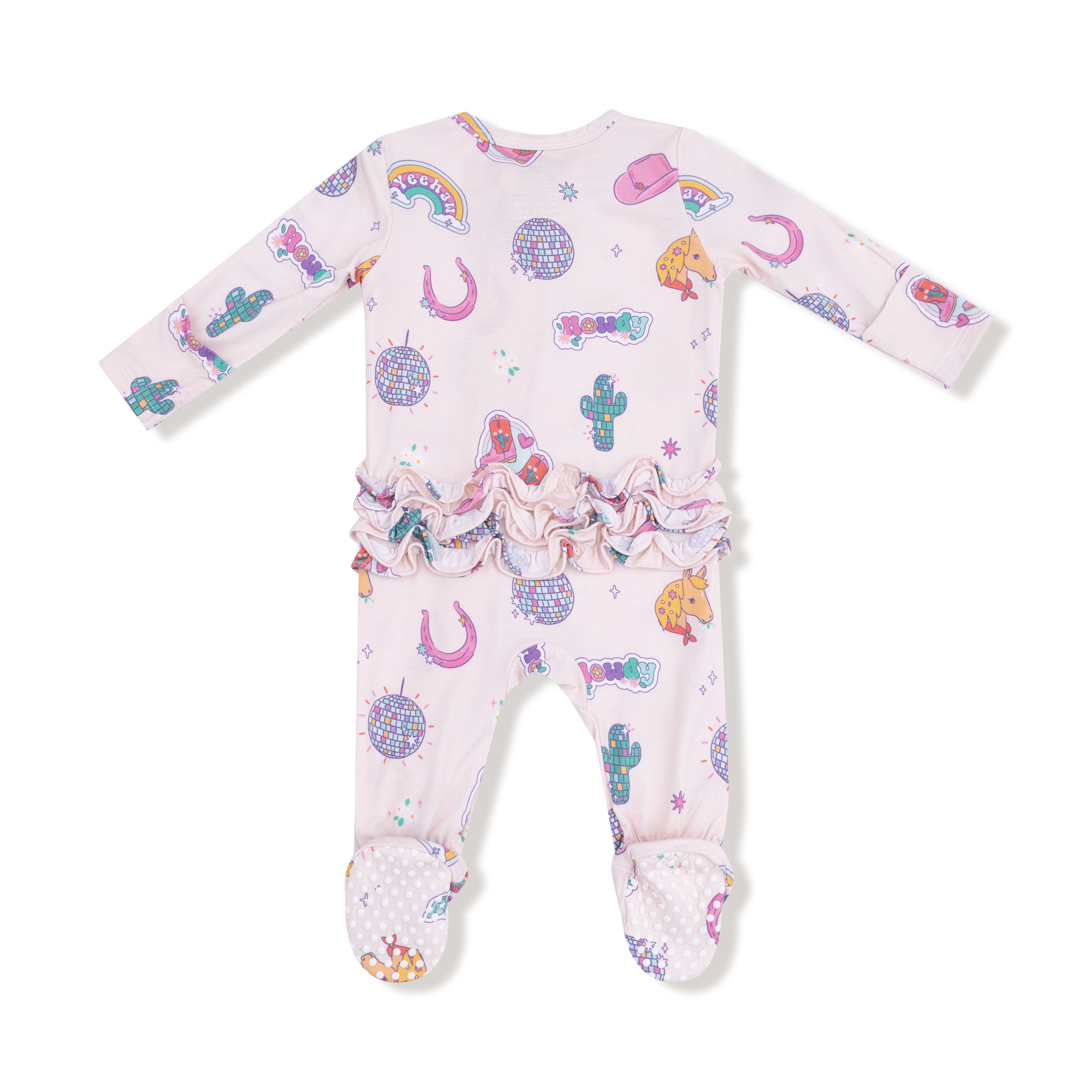 2 Way Zipper Ruffle Back Footie