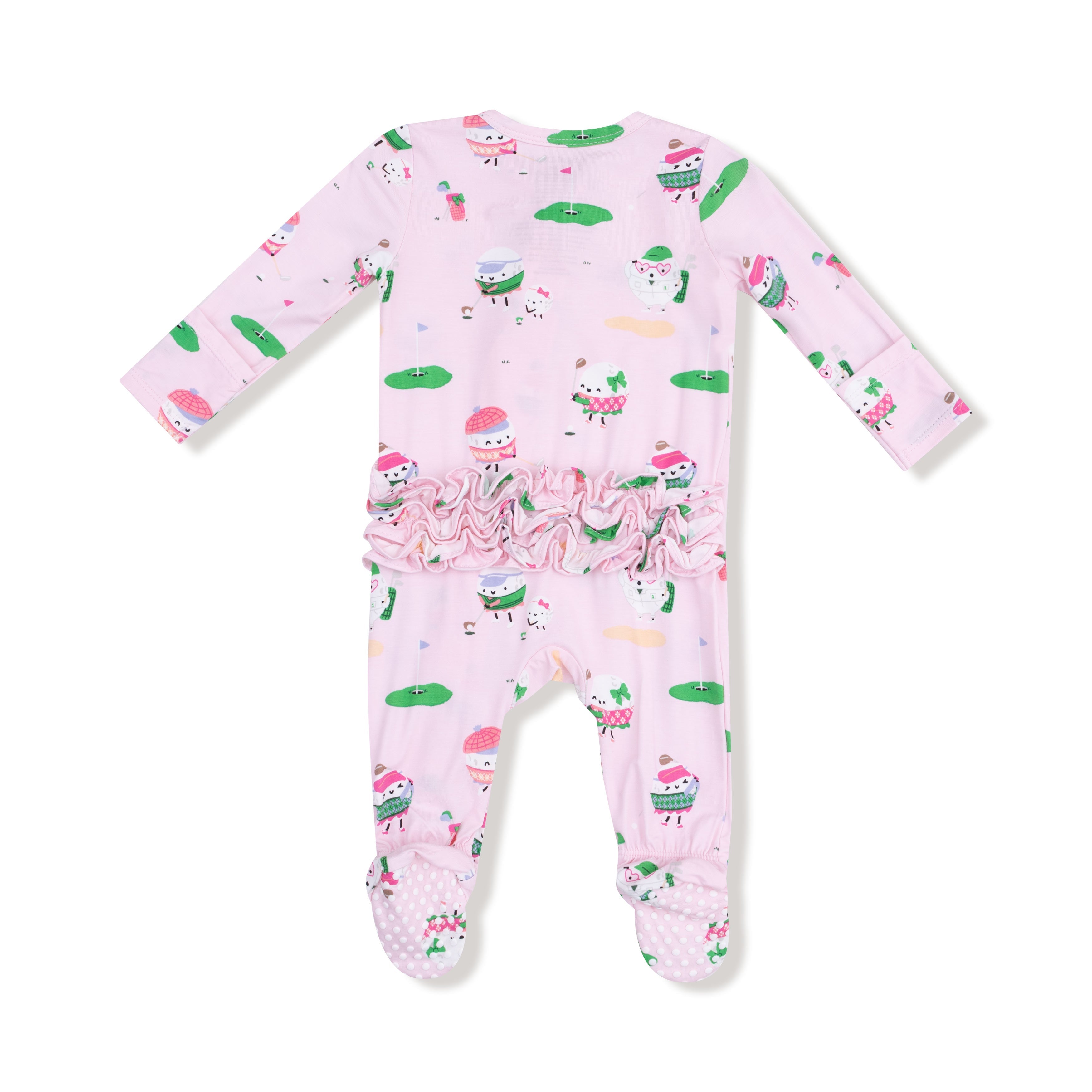 2 Way Zipper Ruffle Back Footie