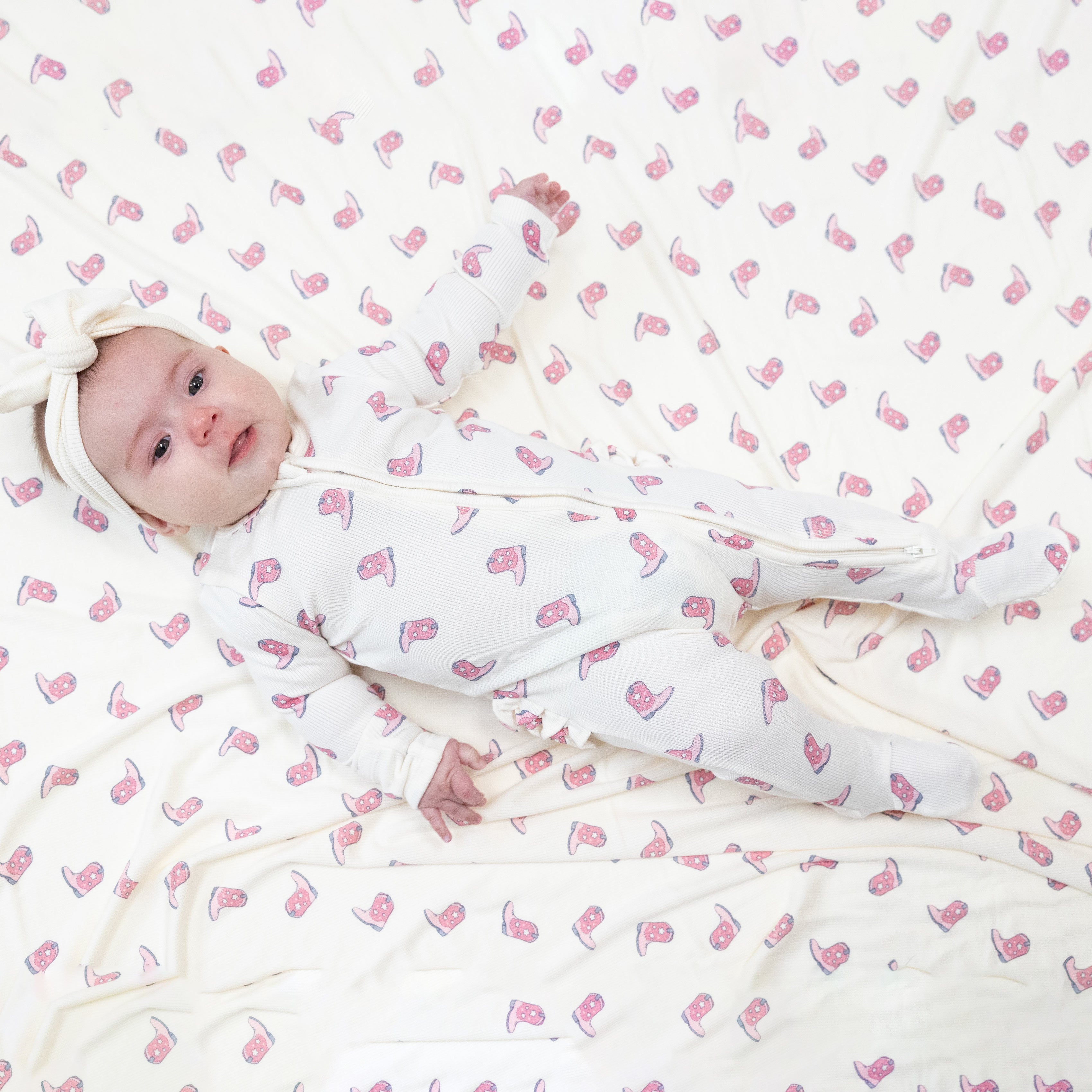 2 Way Zipper Ruffle Back Footie