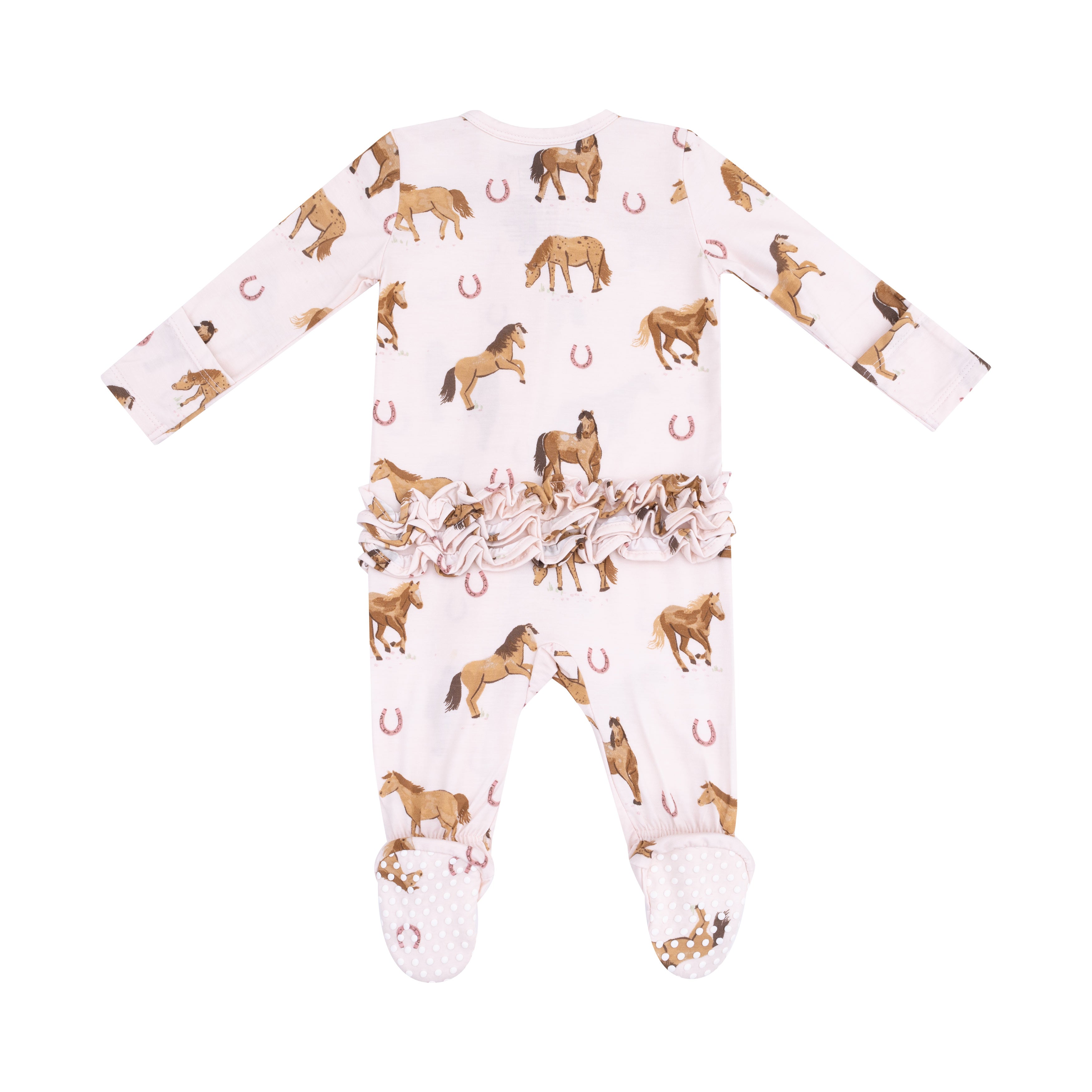 2 Way Zipper Ruffle Back Footie