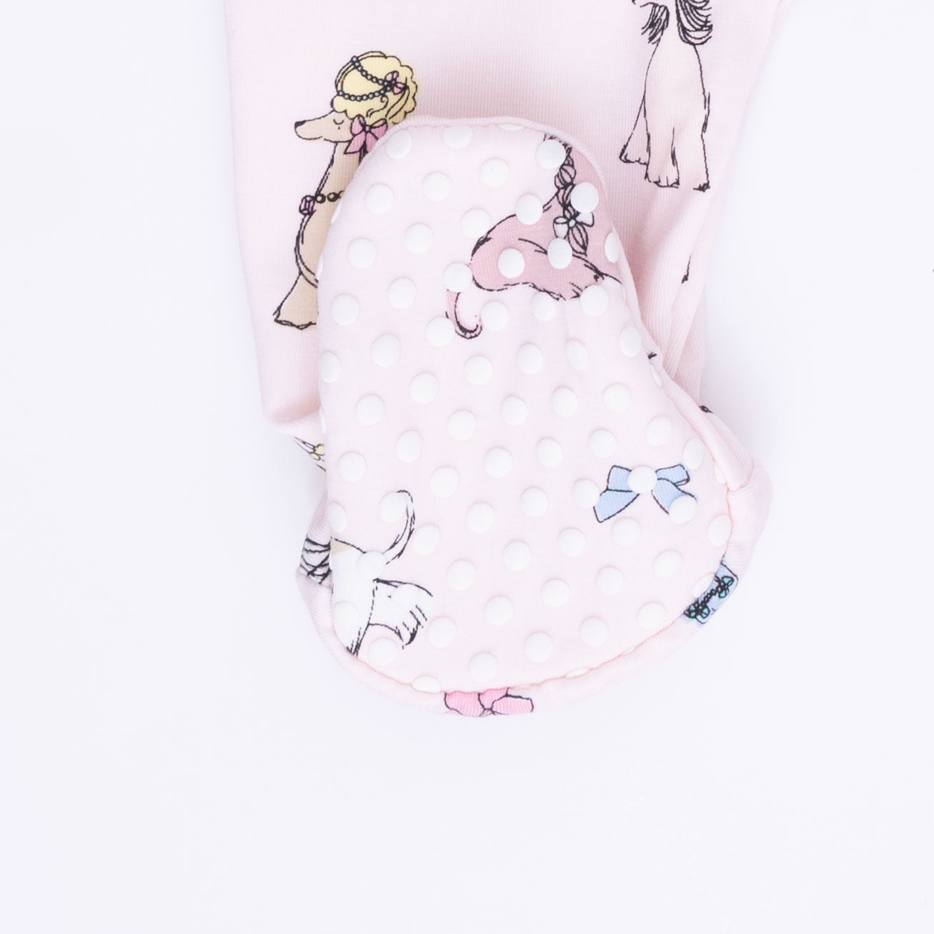 Fancy Hounds With Bows - 2 Way Ruffle Back Zipper Footie
