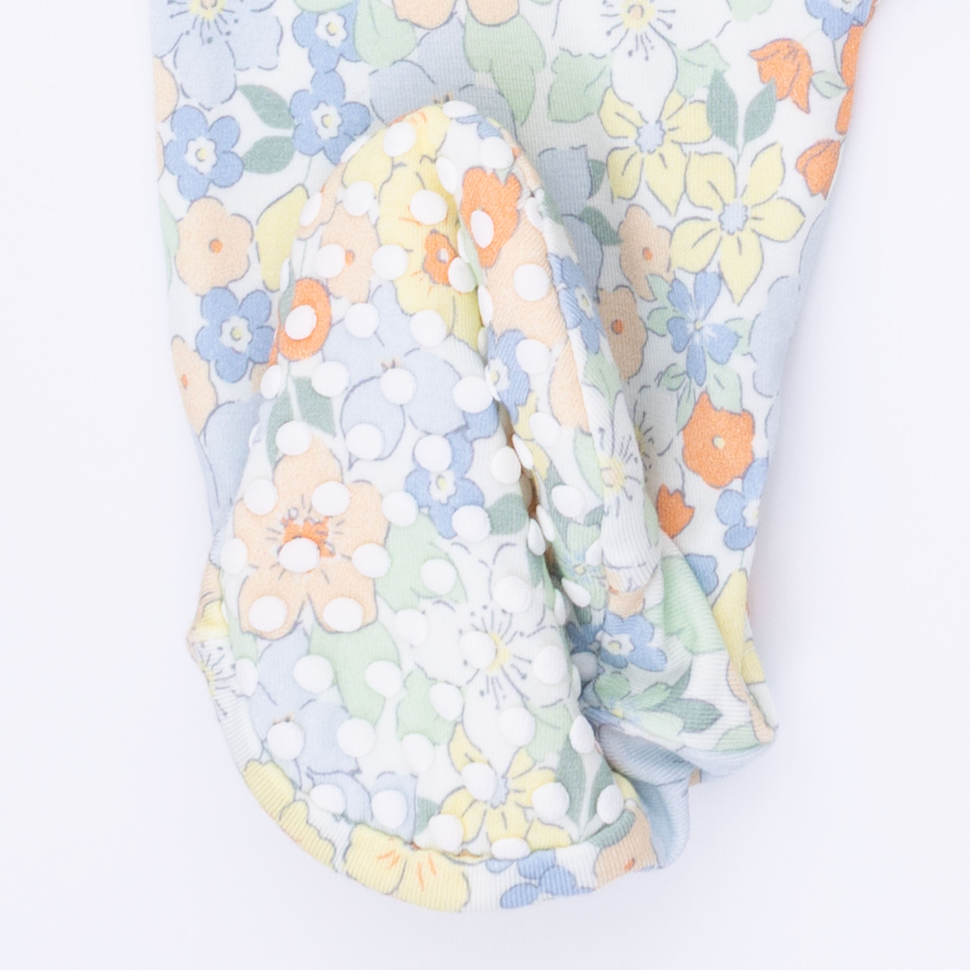 Georgia Floral - 2 Way Ruffle Back Zipper Footie & Headband Set