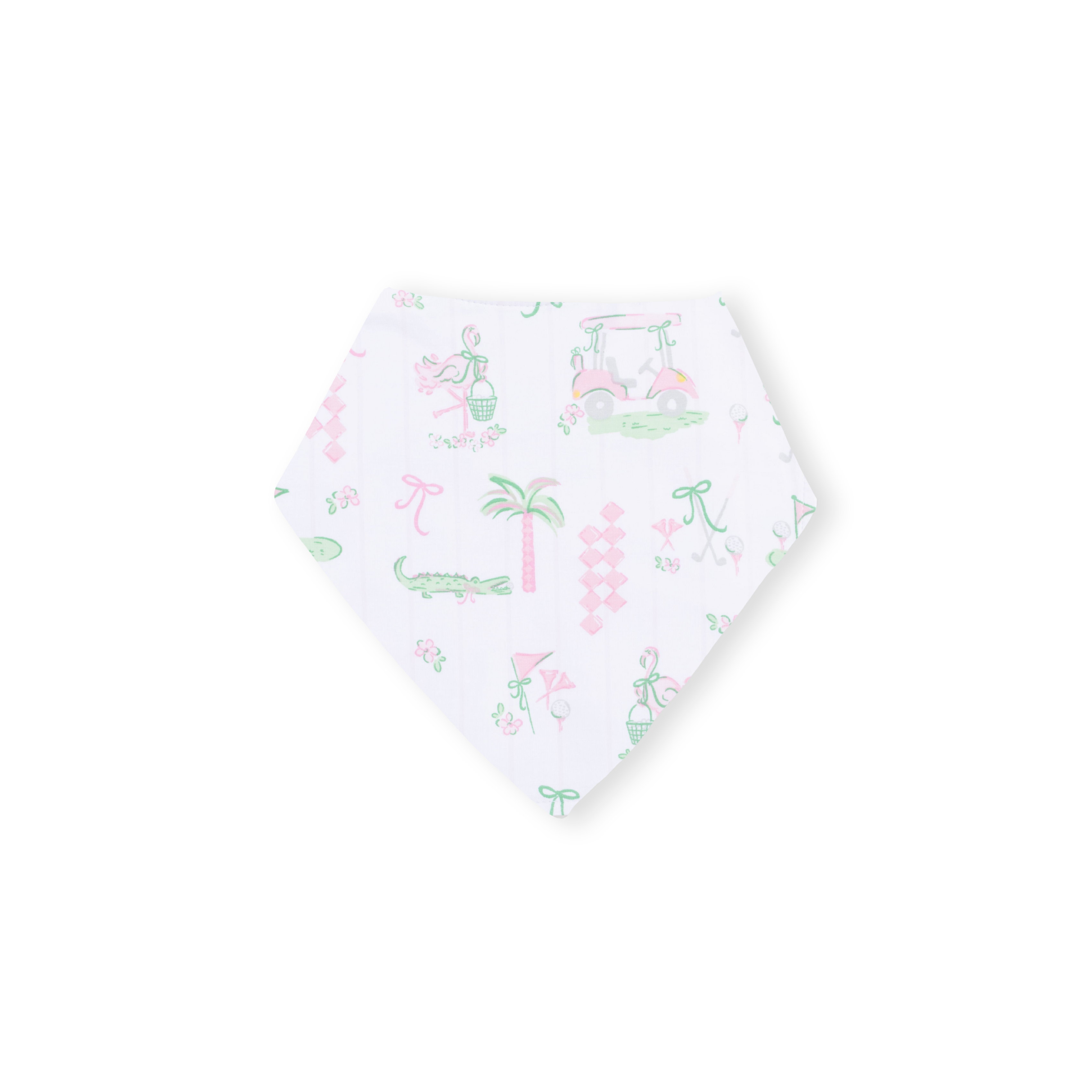 Pretty Golf - 2 Way Ruffle Back Zipper Footie & Bandana Bib Set