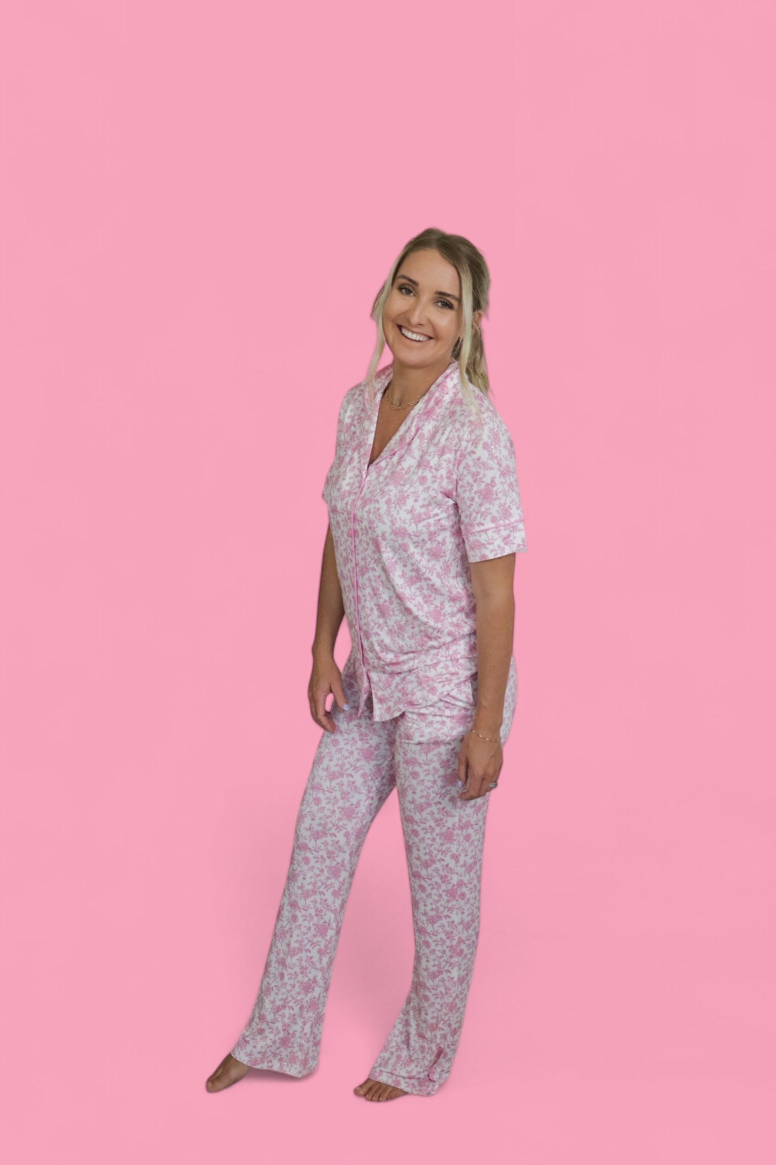 Rosewood Toile Women’s Relaxed Flare Dream Set