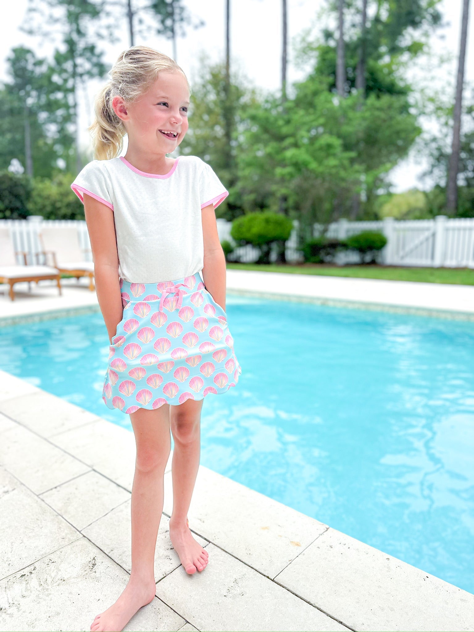 White And Pink Ringer Tee