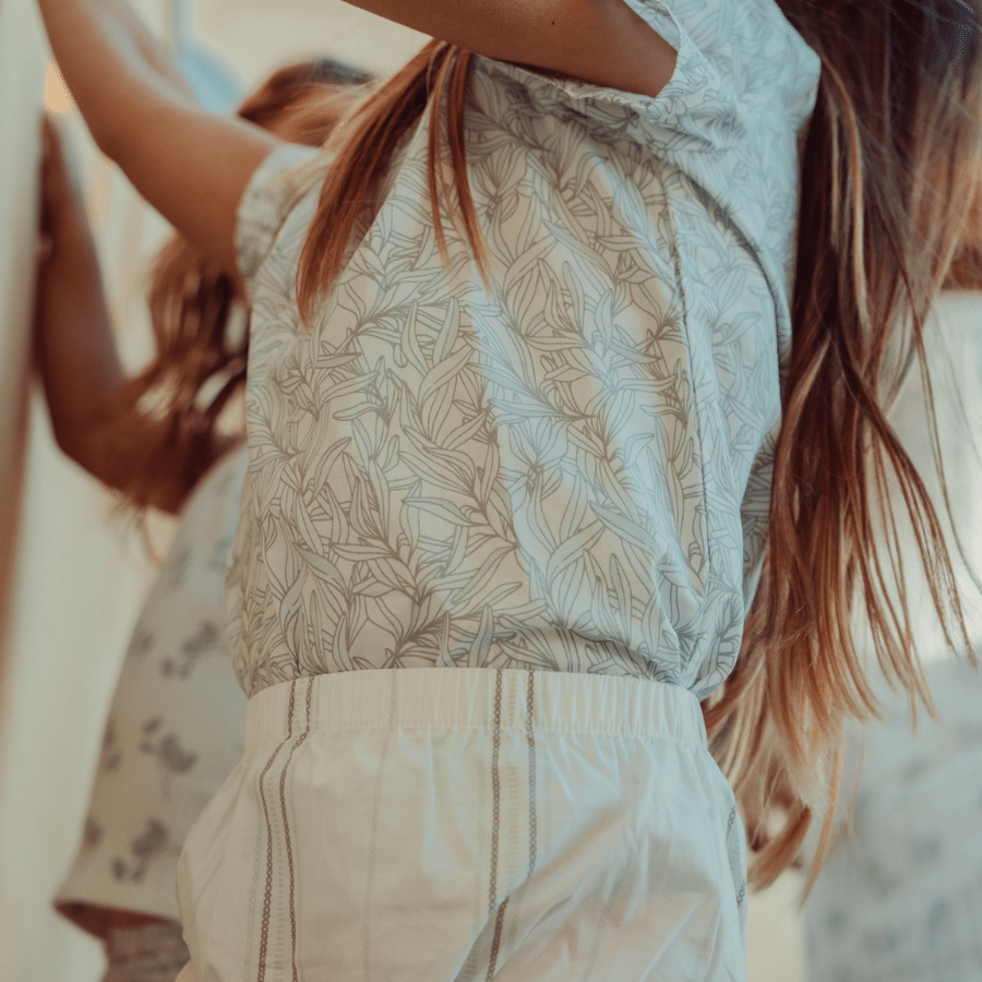 The Woven Bloomer - Mist Stripe